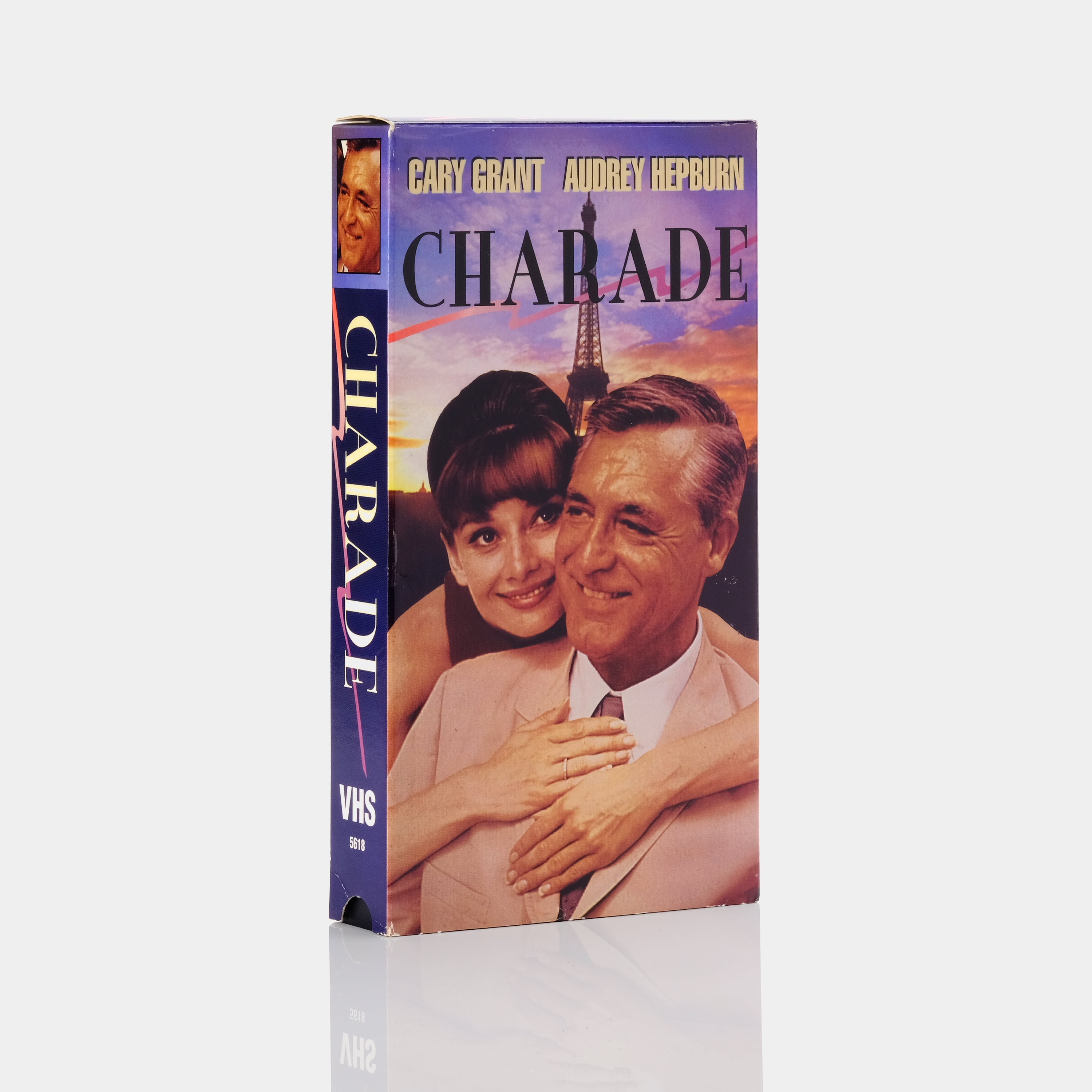 Charade Classic Movie VHS Tape - Vintage Audrey Hepburn Film for Collectors & Movie Lovers - Perfect for Home Theater Nights & Retro Movie Collections