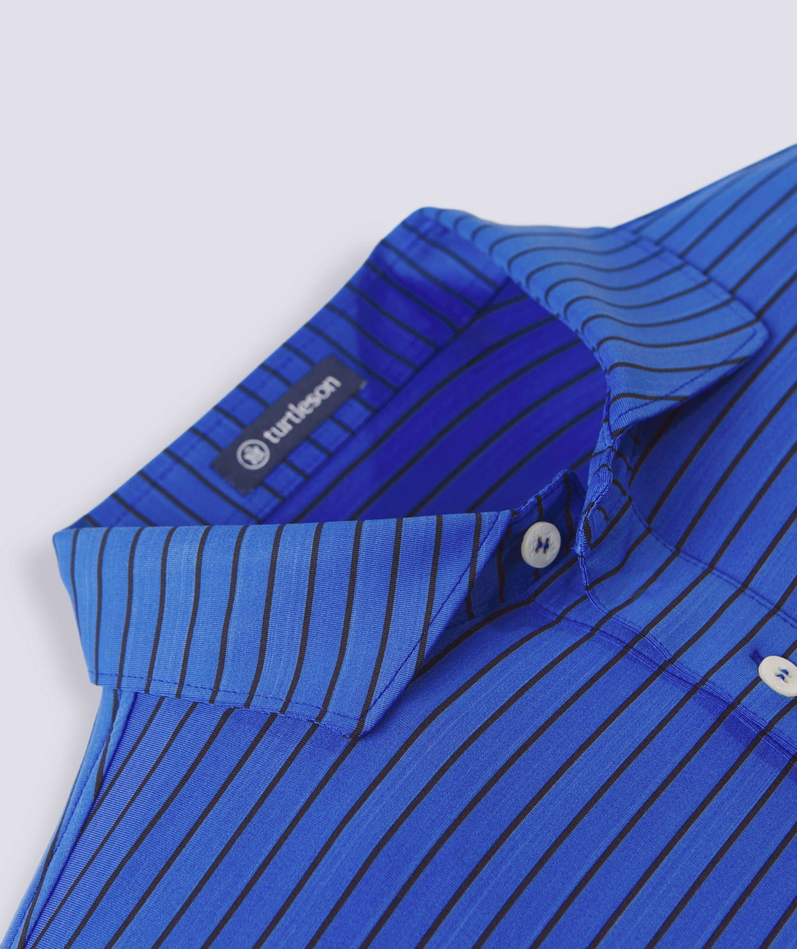 Men's Trey Stripe Performance Polo Shirt - Moisture Wicking, Breathable & Comfortable for Golf, Tennis & Casual Wear
