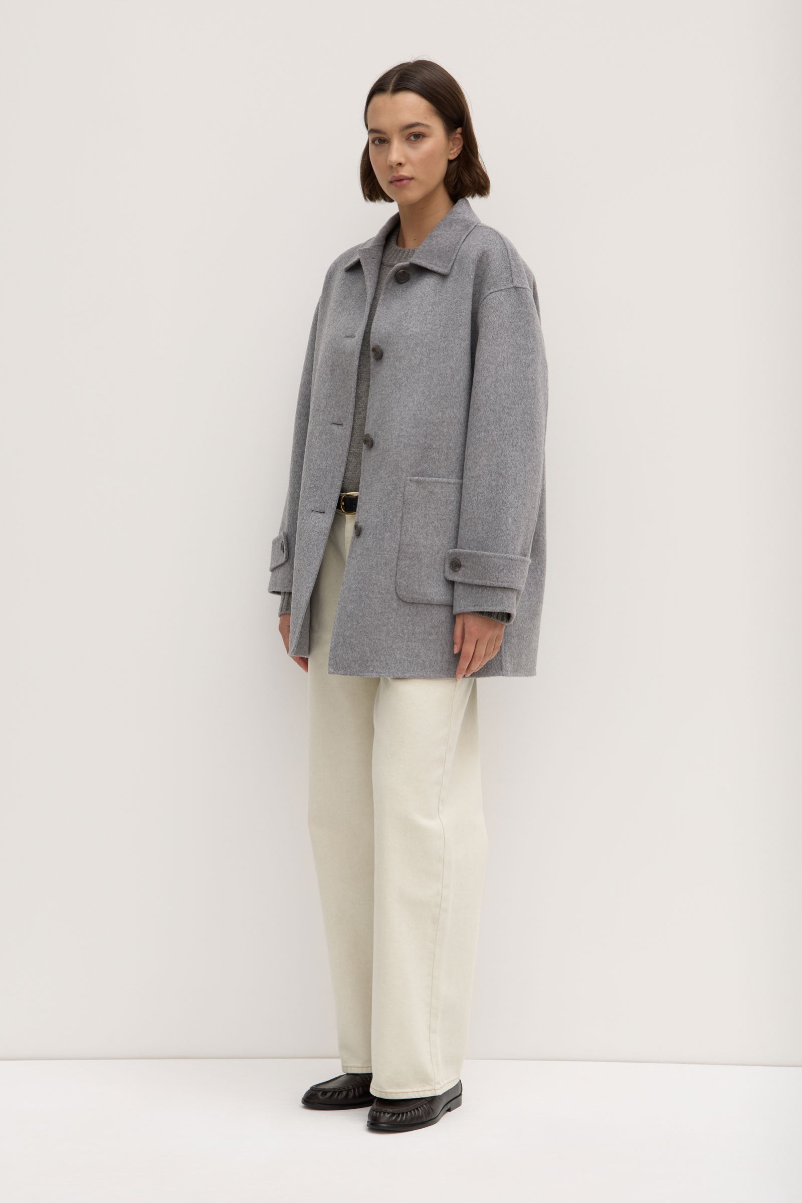 Pierra Women's Wool Coat - Warm Winter Long Coat with Belt, Classic Trench Style for Office, Dating & Outdoor Activities