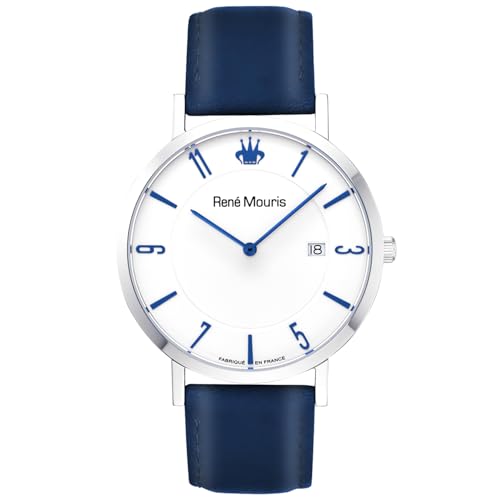 White Dial - Silver Case - Blue Strap - Blue Applique