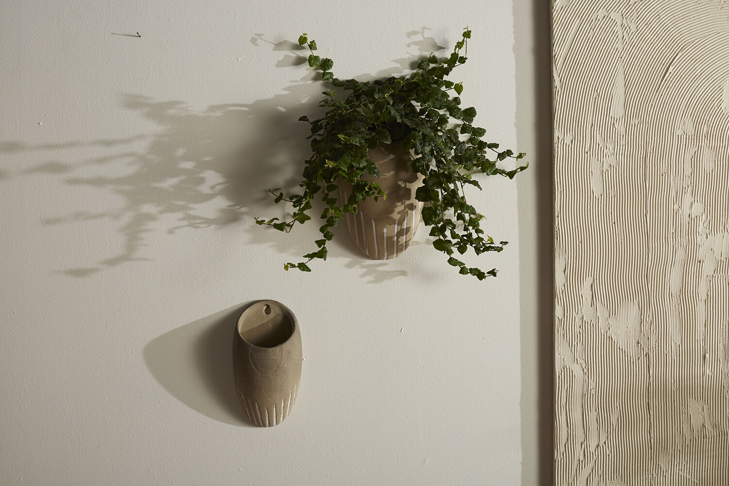 Tatcha Wall Vase - 6x3.75x11.25 Inches Modern Ceramic Hanging Vase for Home & Office Decor | Perfect for Flowers, Succulents, and Wall Art Display