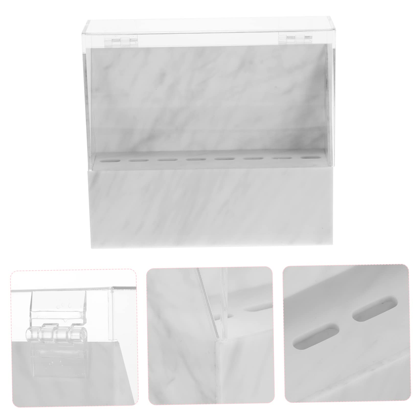 8 Hole Lash Tweezer Holder Stand with Lid - Professional Eyelash Extension Tool Organizer for Salon & Home Use