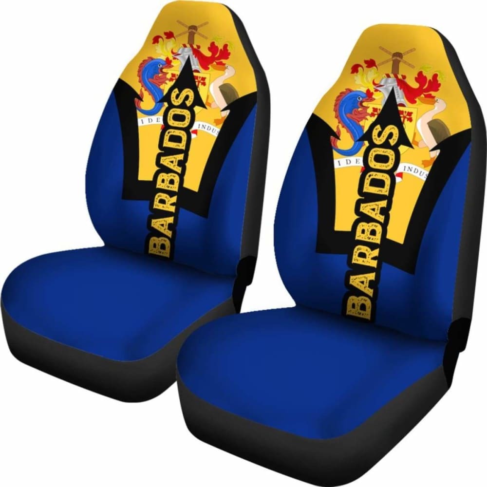 Barbados National Symbols Car Seat Covers - Premium Custom Fit for Cars, Trucks & SUVs - Perfect for Road Trips, Daily Commute & Protecting Your Vehicle Seats