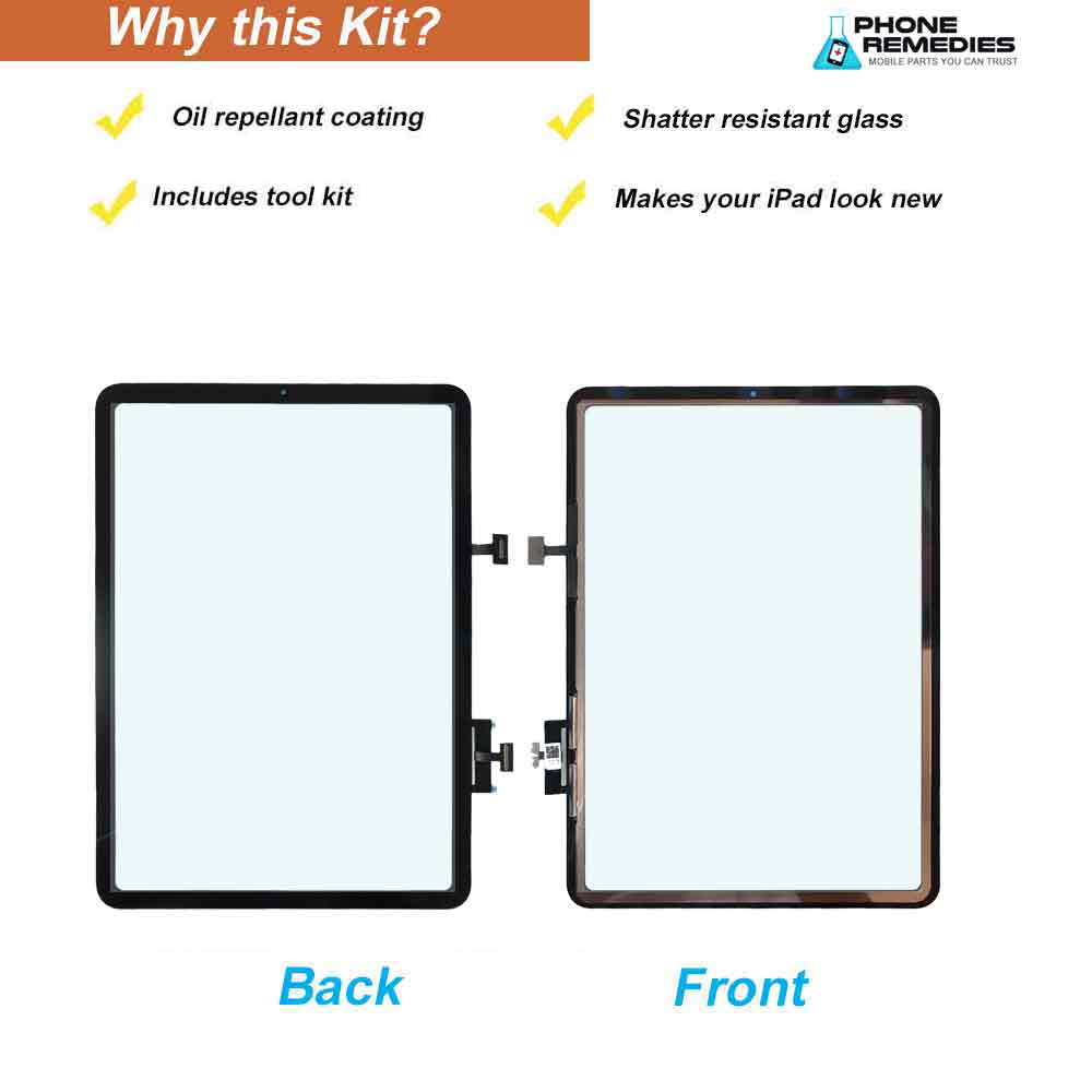 Original iPad 9th Generation (10.2-inch, 2021 Model) Screen Replacement Glass with Touch Digitizer - Repair Kit for Space Gray & Black | DIY Fix for Cracked or Damaged iPad Display