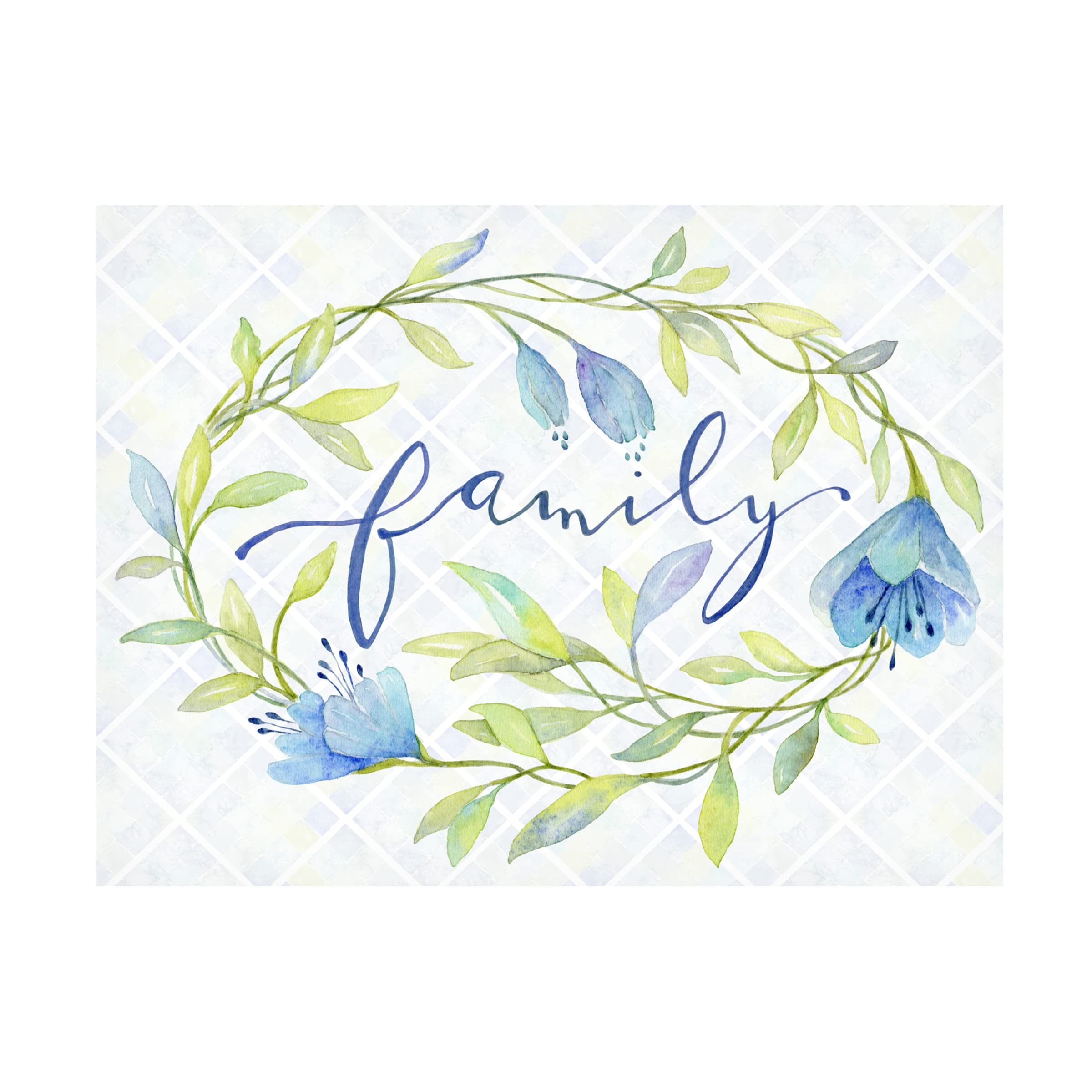 Trademark Fine Art 'Family Wreath' Canvas Wall Art by Yachal Design - Perfect for Living Room, Bedroom & Home Decor