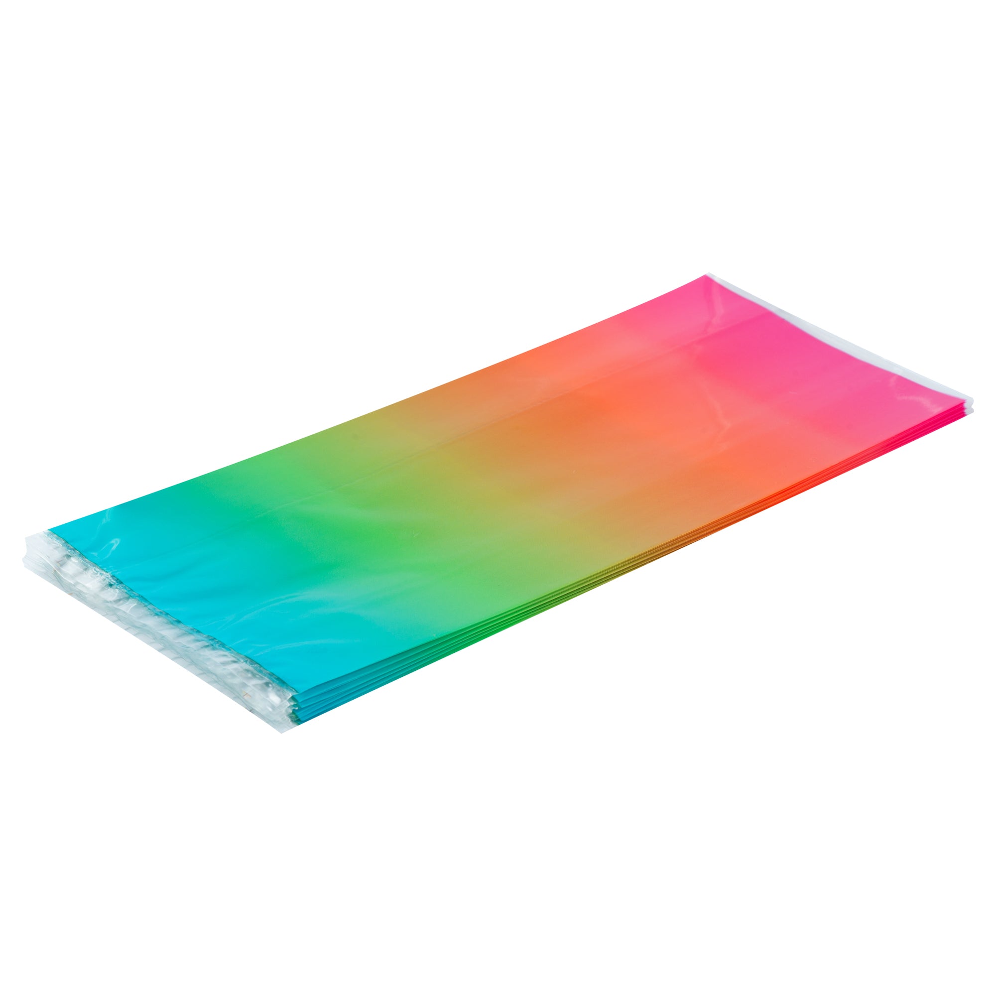 Rainbow Ombre Plastic Candy Bags - 4 x 2 x 9.5 Inches Gusseted Stand-Up Pouches (4000 Count Bulk Box) - Perfect for Candy Packaging, Party Favors & Retail Display