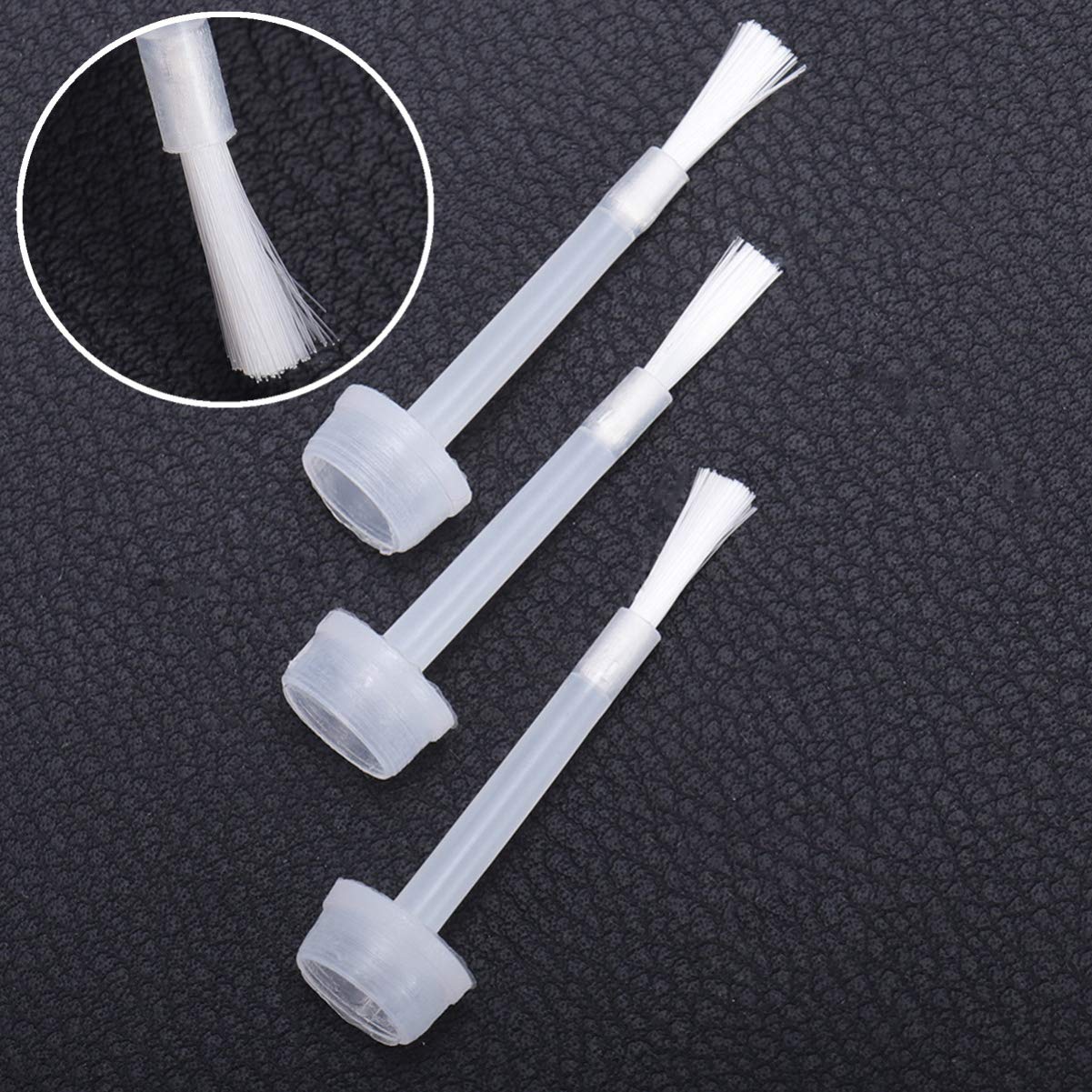 FOMIYES 200pcs Mini Nail Art Brush Set - Thin Nail Polish Brush, Acrylic Nail Tools, Base Coat & Lip Brush - Disposable White Nail Art Brushes for Professional Salon & DIY Manicure at Home