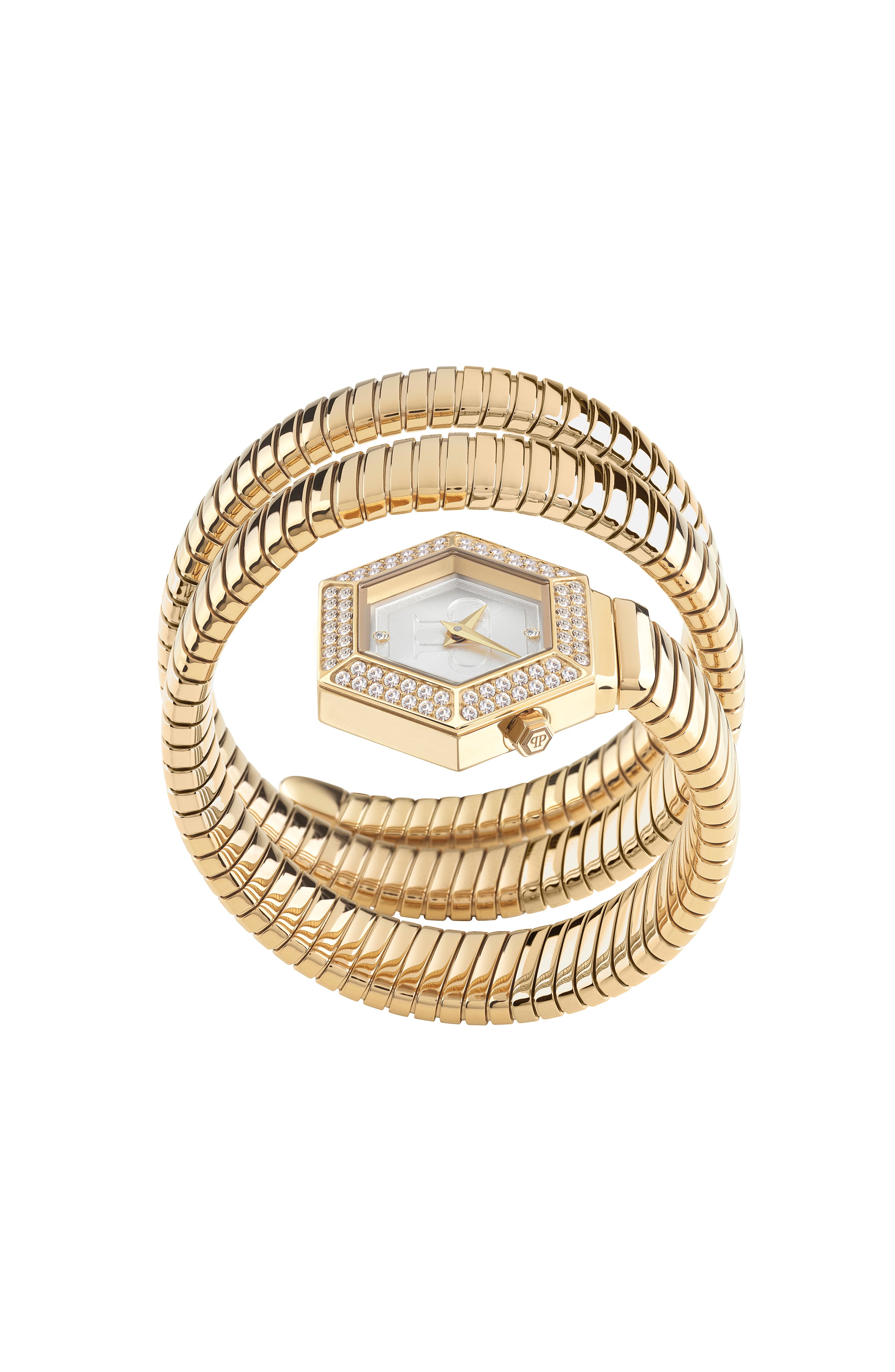 Hexagon Snake Bracelet Watch for Women - Stylish Stainless Steel Waterproof Wristwatch - Perfect for Casual Wear, Parties, and Fashion Accessories