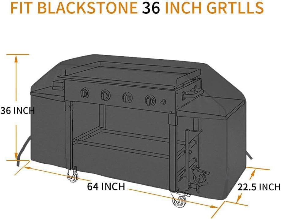 36 Inch Griddle Cover - Heavy Duty 600D Waterproof Canvas for Blackstone 36