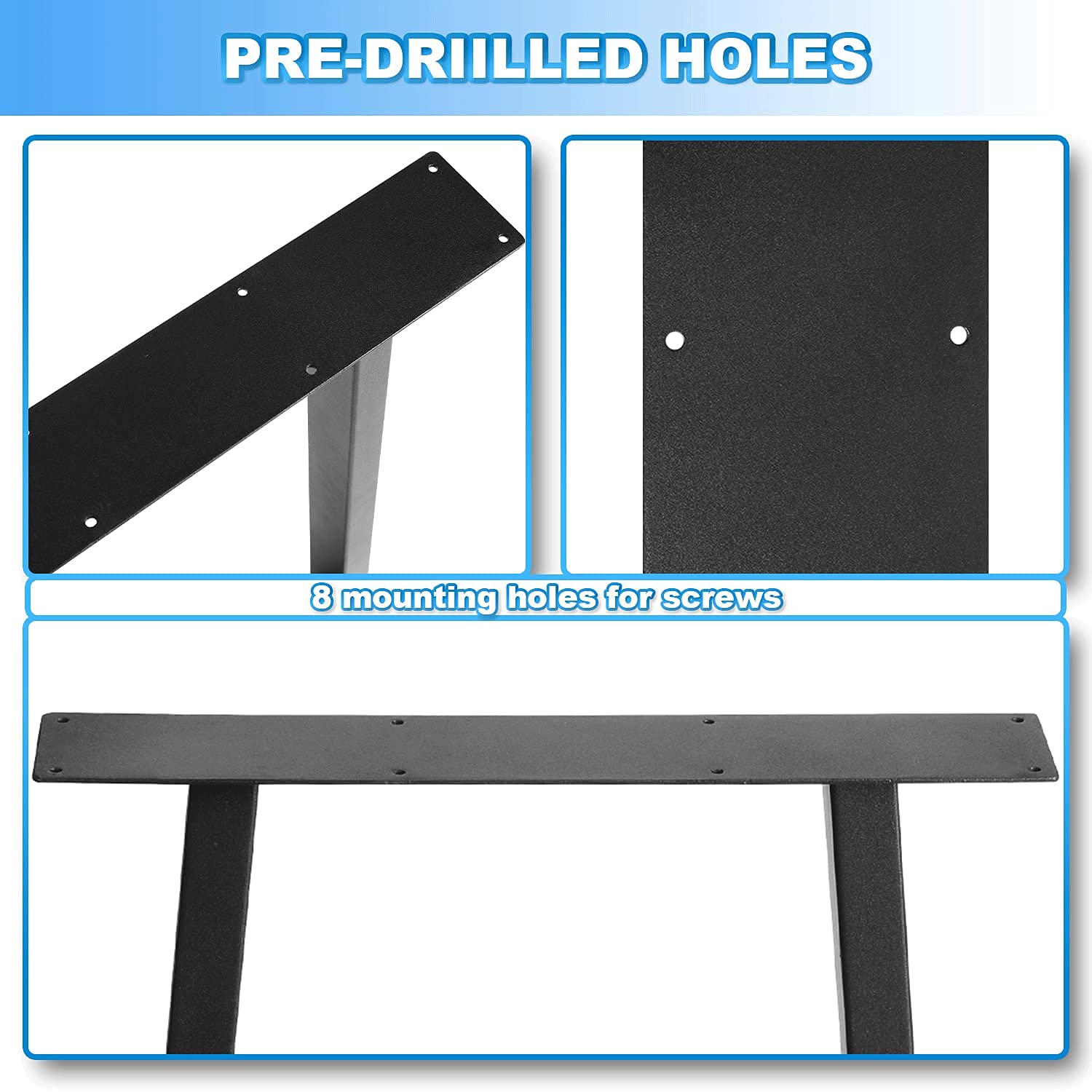 Heavy Duty Metal Trapezoid Table Legs 28