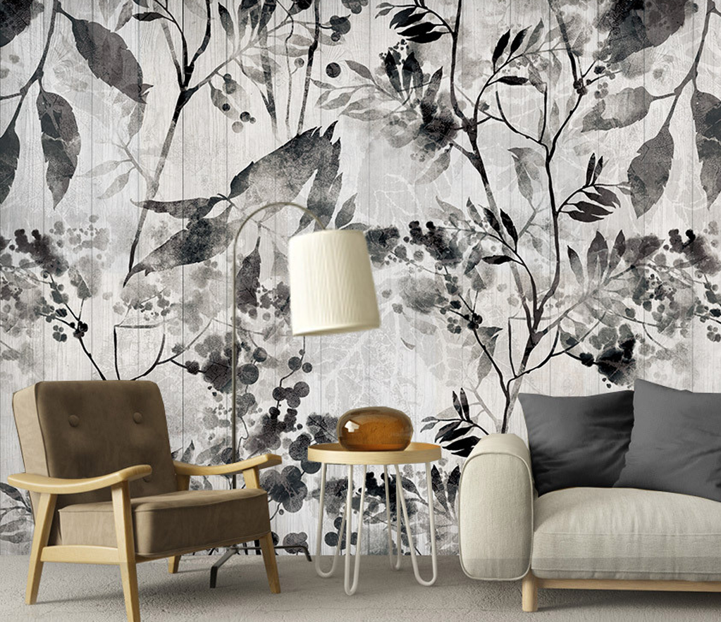 Premium Black Trees Wallpaper Murals - High Quality Peel & Stick Wall Art Décor for Living Room, Bedroom & Office