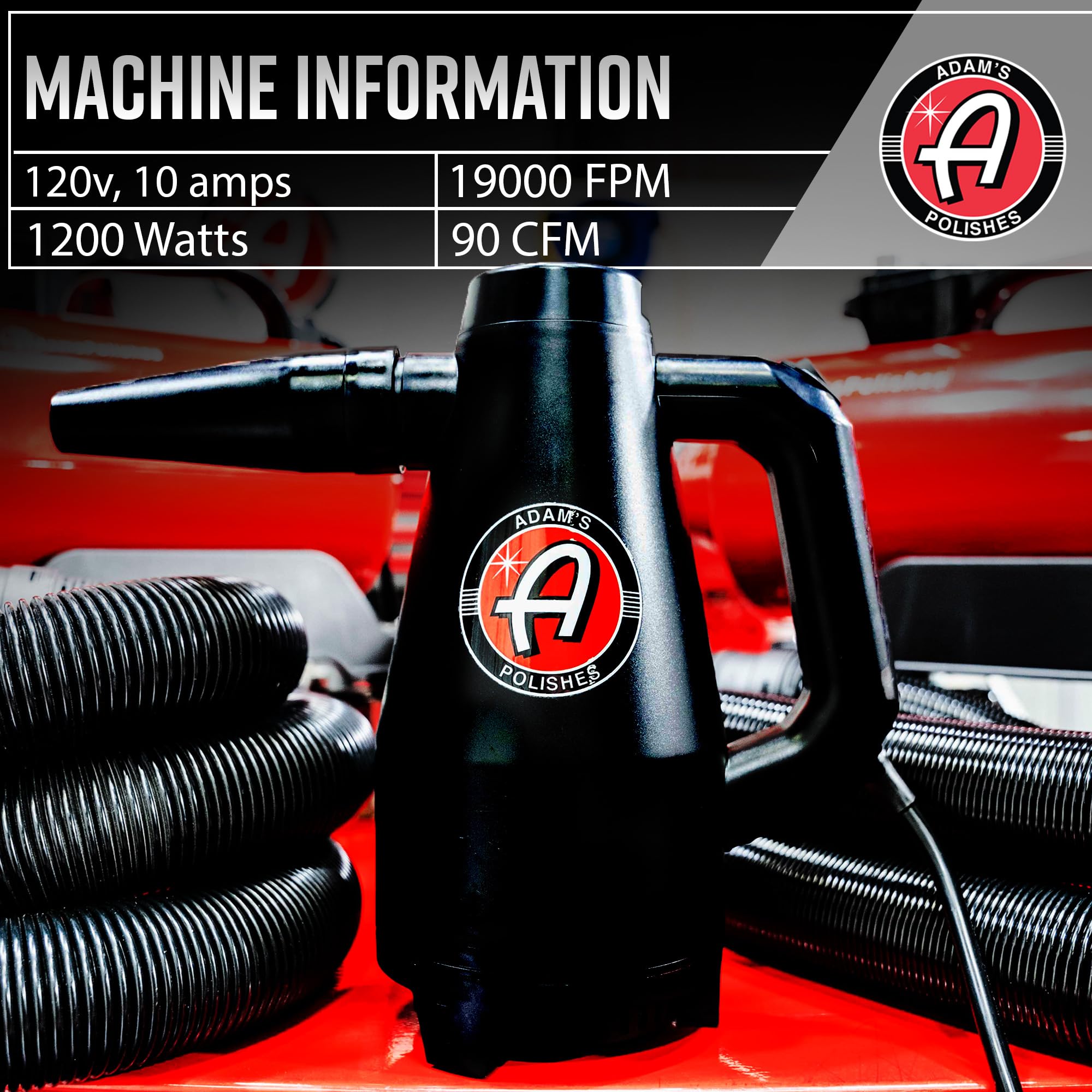 Adam's Polishes Mini Air Cannon - High-Powered Car Dryer Blower for Detailing, Waxing & Ceramic Coating | Auto, Boat, RV, Motorcycle Care
