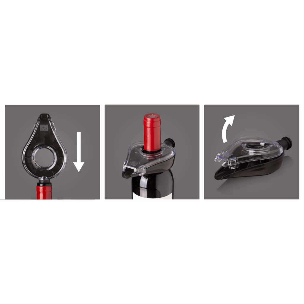 Vacu Vin Wine Aerator - Premium Dark Grey Wine Pourer for Red & White Wines - Perfect for Dinner Parties & Wine Tasting Events