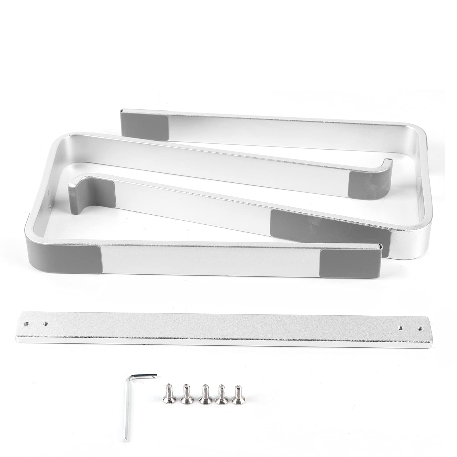 Ergonomic Aluminum Alloy Laptop Stand for Desk - Adjustable Computer Riser & Cooling Shelf for MacBook, Dell, HP - Perfect for Home Office & Workspace (Silver)