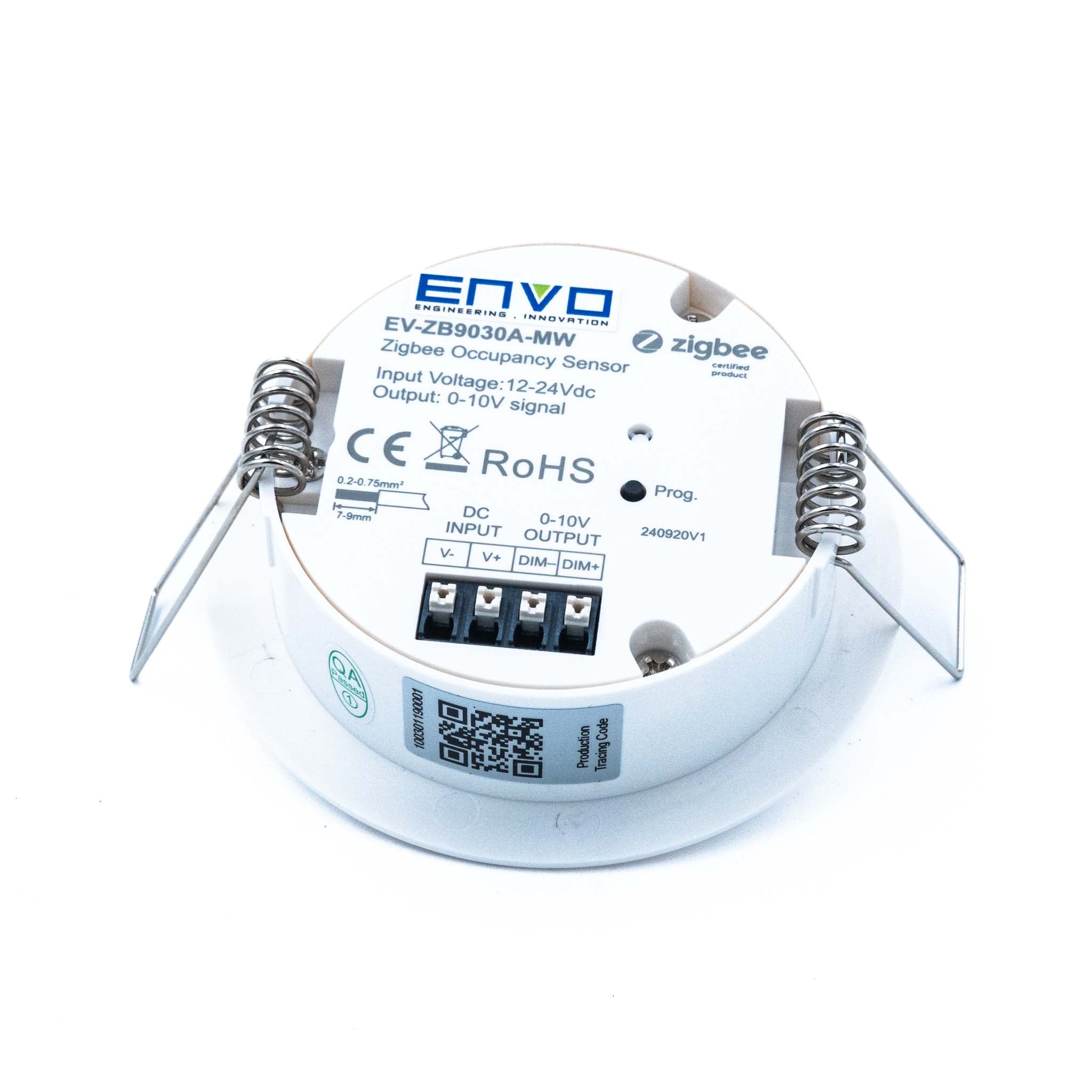 ENVO ZigBee Ceiling Mounted Microwave Motion Sensor with 0-10V Dimming - Smart Lighting Control for Home, Office & Commercial Spaces