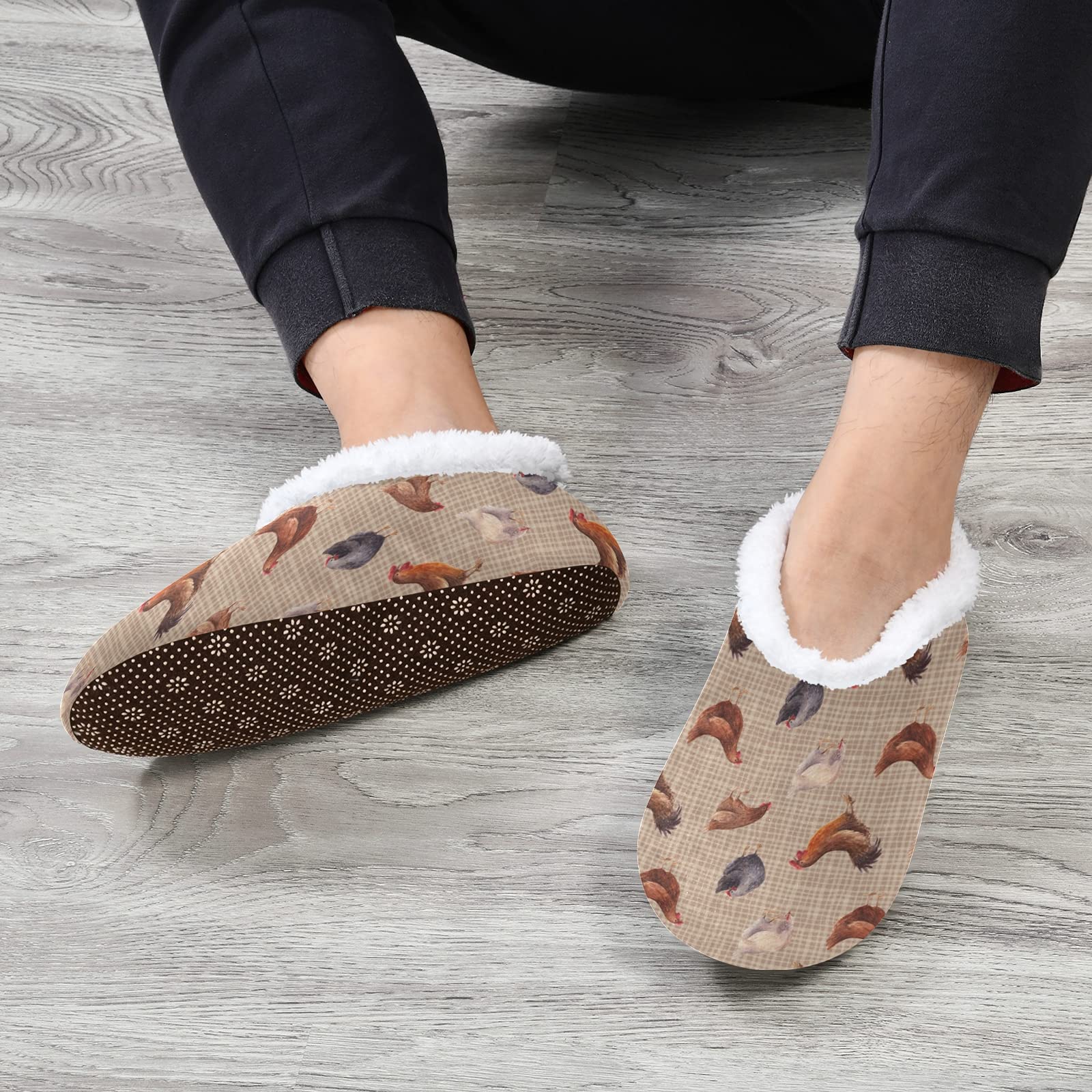 Warm Winter House Slippers for Women & Men - Cozy Fleece Indoor Slippers with Christmas Gnome Design | Perfect for Holiday Gifts, Home Relaxation & Cold Weather Comfort
