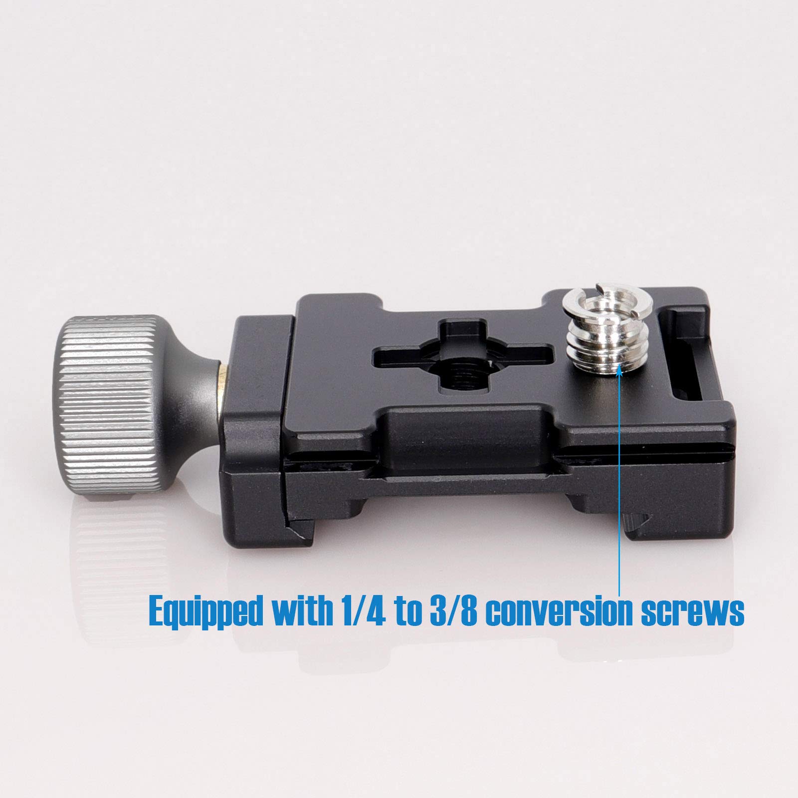 50mm Quick Release Plate Clamp - Arca Swiss Compatible Camera Mount with Universal QR Plate, 1/4-3/8 Screw Adapter for DSLR, Monopod, Tripod & Ball Head | Perfect for Photography, Videography & Outdoor Shooting - DC38Q