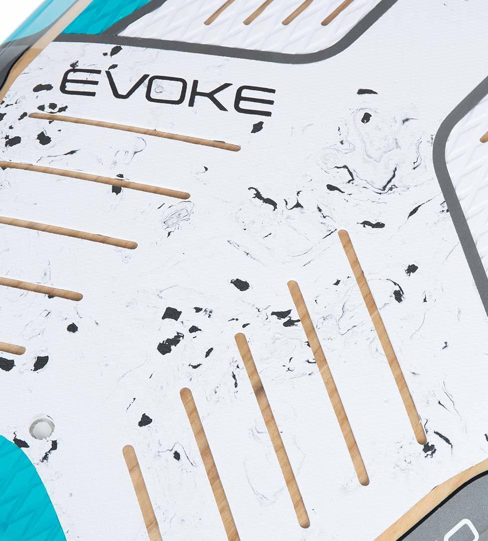 Evoke Eco Tech Stand Up Paddle Board (SUP) - Premium Aqua Blue & Timber Wood Design for Outdoor Water Sports, Lake & Ocean Paddling, Yoga & Fitness Activities