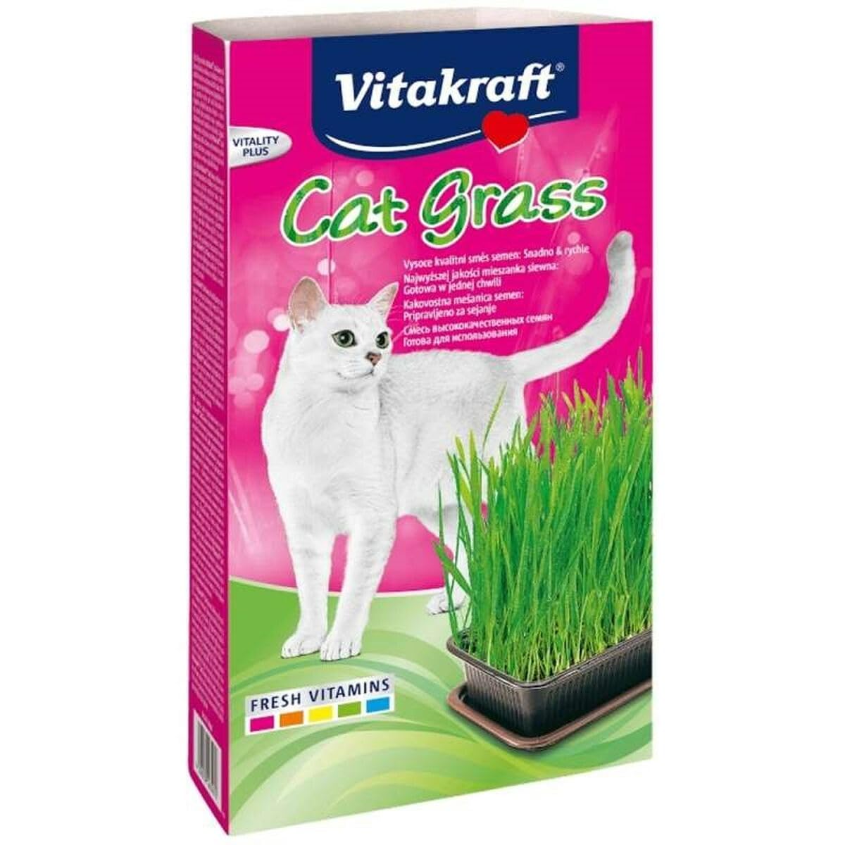 Vitakraft Cat Grass Toy for Indoor Cats - Natural & Safe Chewing Fun for Playtime & Dental Health