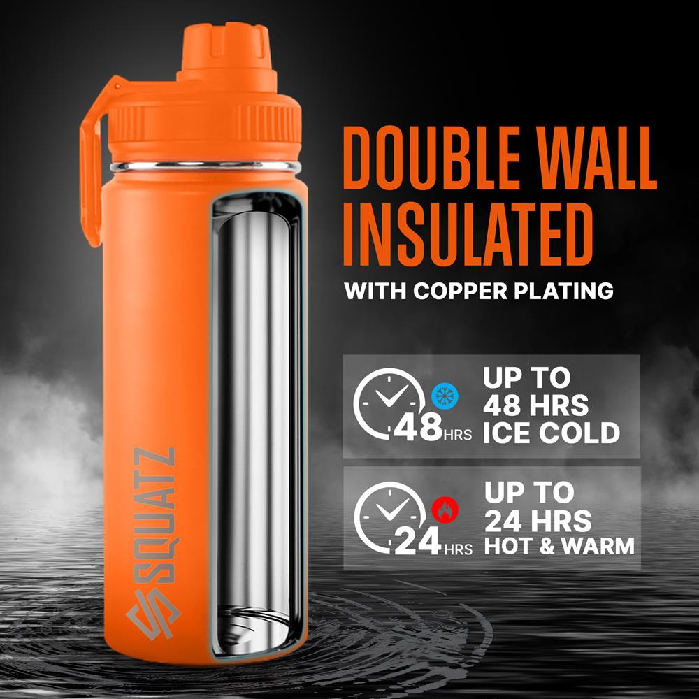 18 Oz Stainless Steel Water Bottle - Insulated, Leak-Proof & BPA-Free - Perfect for Gym, Hiking, Travel & Everyday Use
