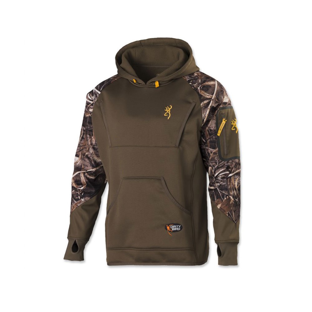 Browning Dirty Bird Timber Fleece Hoodie - Warm & Comfortable Hunting Jacket for Men - Perfect for Outdoor Adventures, Camping, and Cold Weather Activities