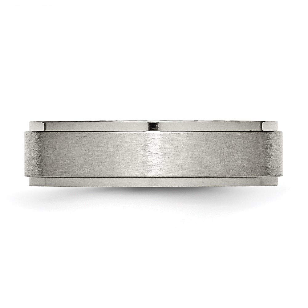 Titanium 6mm Brushed & Polished Wedding Band Ring for Women - Elegant Bridal Engagement Ring, Durable & Hypoallergenic Fine Jewelry - Perfect Gift for Her, Anniversary, Proposal & Special Occasions