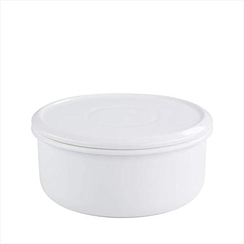 RIESS 0645-033 White Non-Stick Frying Pan - 24cm Diameter, 4L Capacity, 2.2 lbs (1 kg) - Perfect for Baking Bread, Biscuits & Pancakes - Ideal for Home Kitchen & Camping Cooking