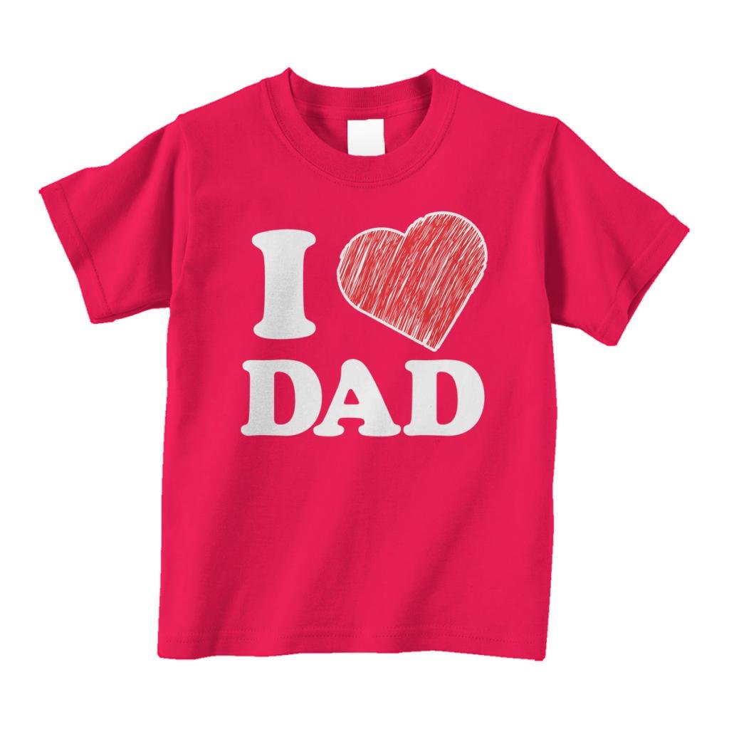 Threadrock Little Boys' I Love Dad Infant & Toddler T-Shirt - Cute Father-Son Matching Outfit for Family Photos & Special Occasions