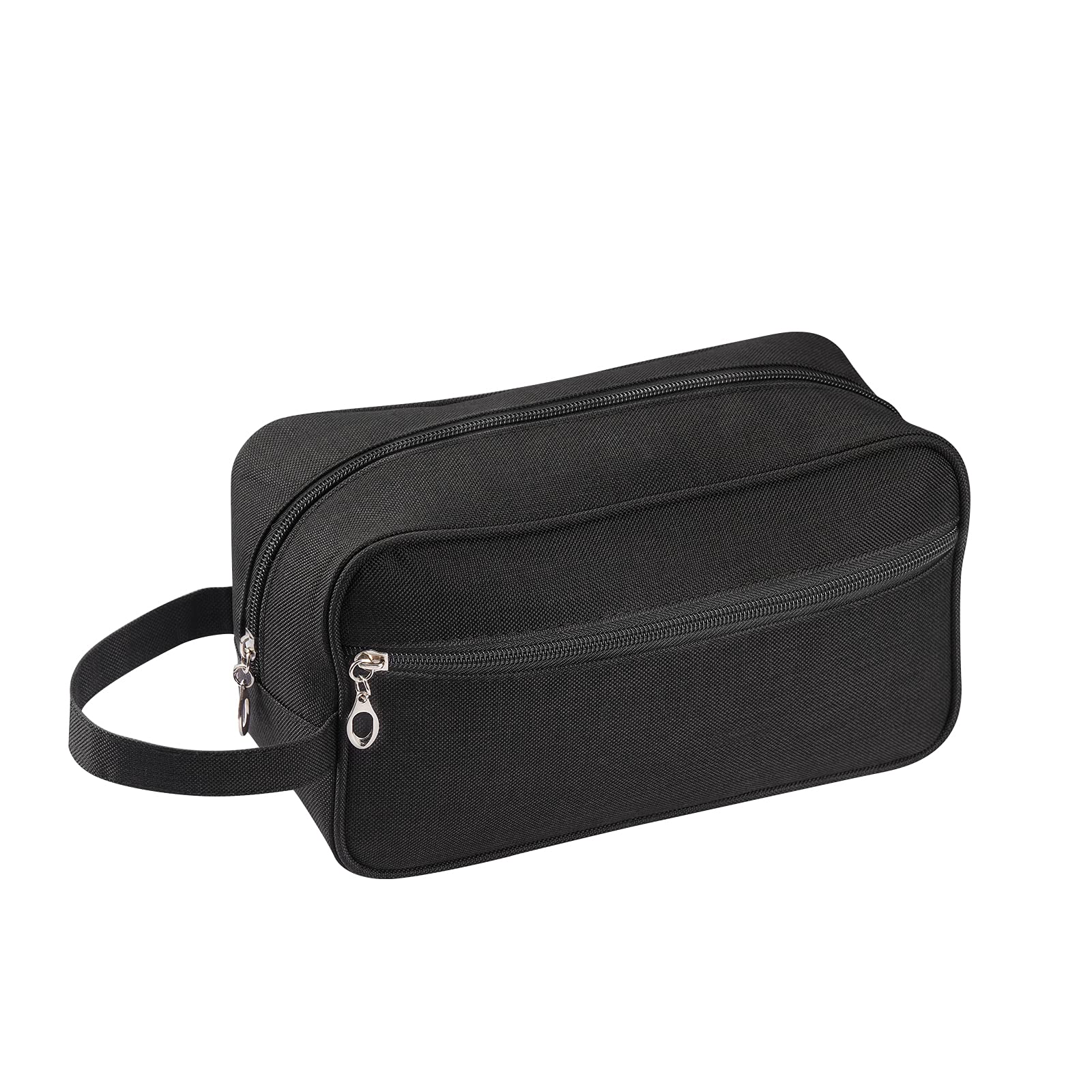 HAOGUAGUA Heavy-duty Toiletry Bag - 600D Nylon Travel Dopp Kit for Men & Women - Waterproof Bathroom Shaving Organizer with Multiple Pockets - Perfect for Camping, Gym, Business Trips & Vacation (Black)