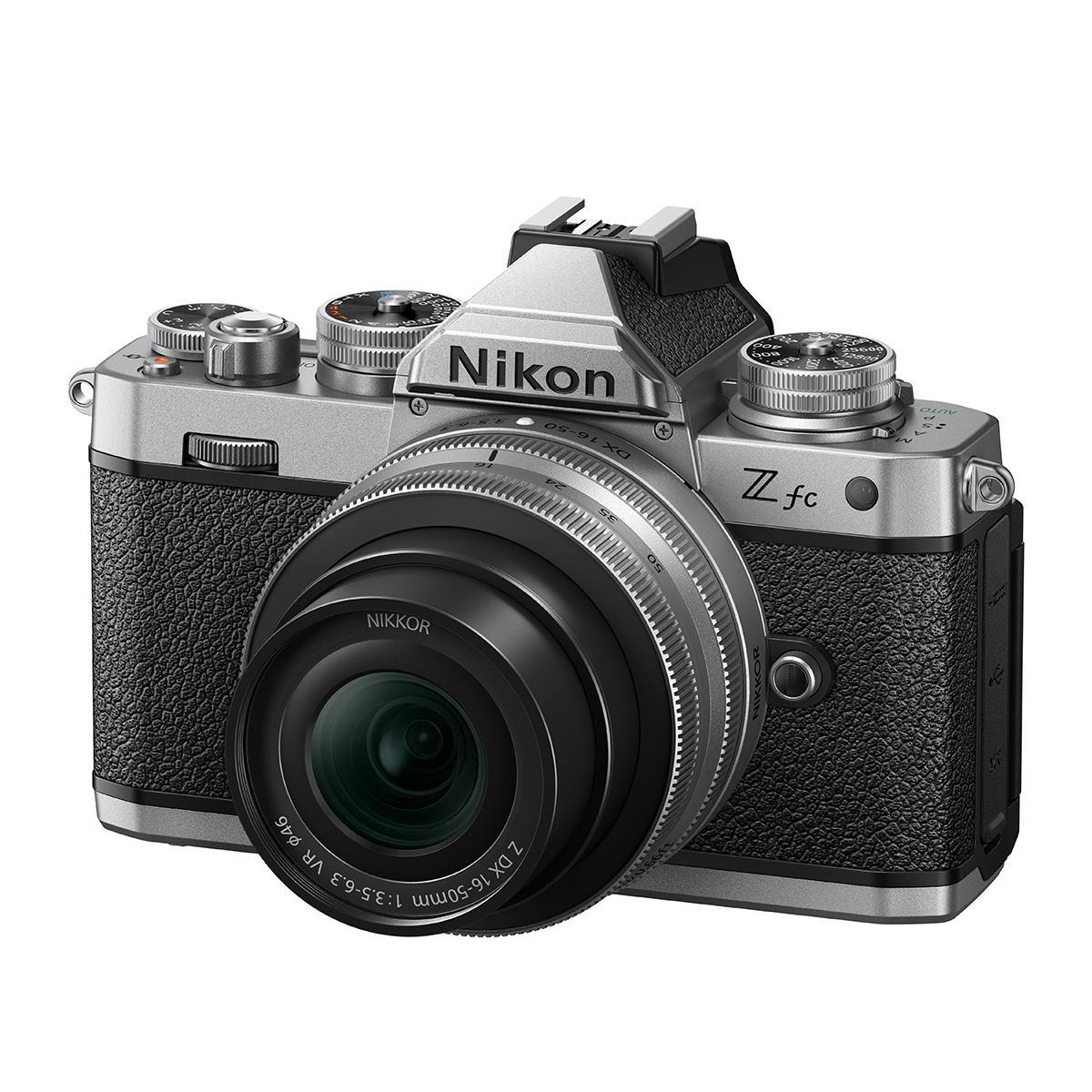 Nikon Z fc DX Format Mirrorless Camera with NIKKOR Z DX 16-50mm f/3.5-6.3 VR Lens (Silver) - Perfect for Travel, Vlogging & Street Photography