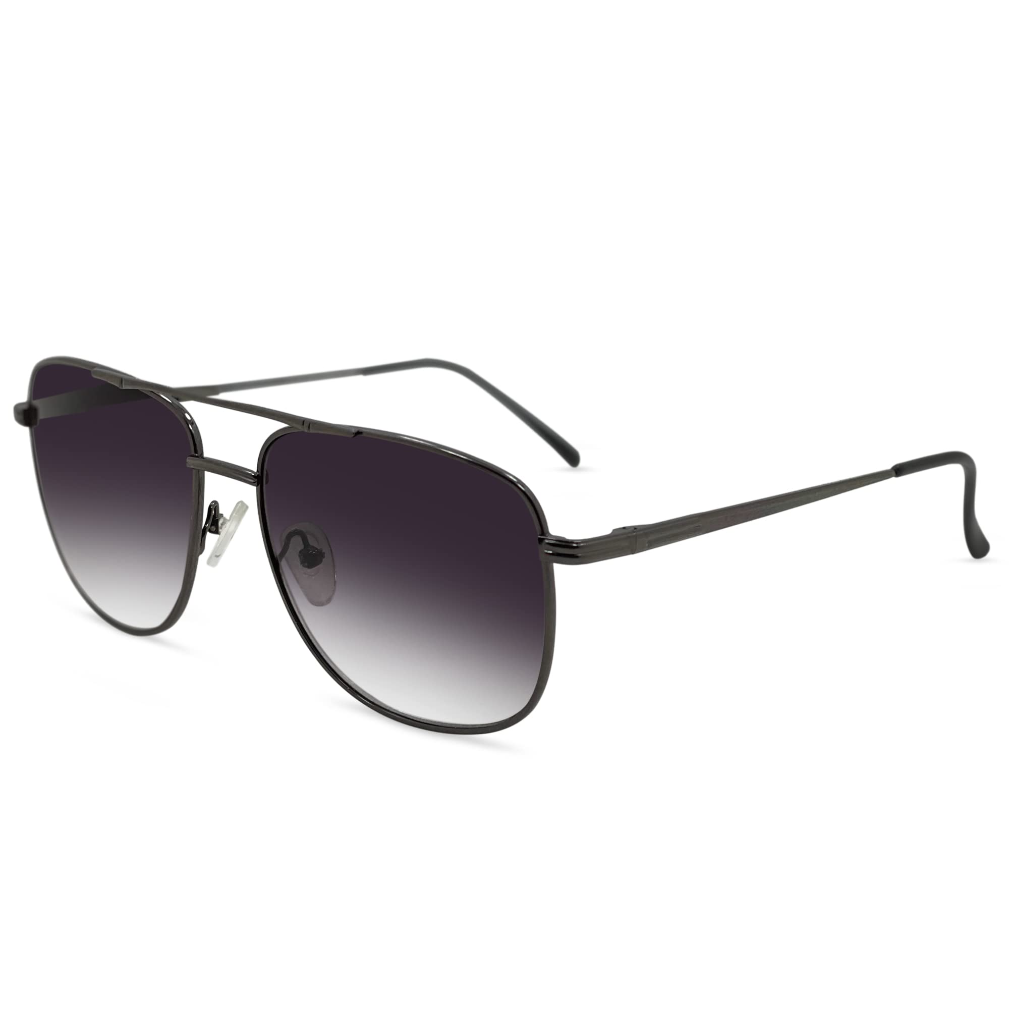 Just Chillin' Full Reader Non-Bifocal Aviator Sunglasses - Wired Metal Frame - Non-Polarized Lens for Men & Women - Stylish Reading Glasses for Outdoor Relaxation & Driving