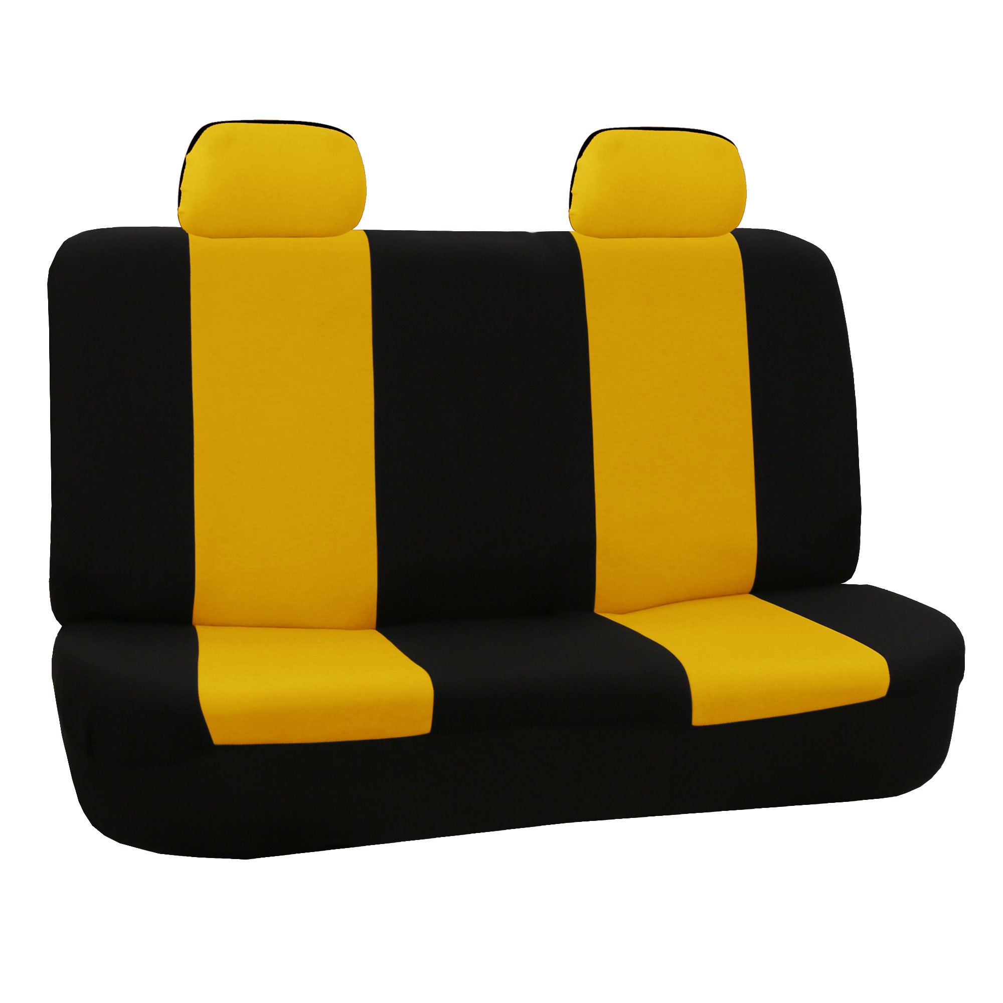 TLH Universal Flat Cloth Car Seat Covers for Rear Seats - Yellow, Fits Most Cars, Trucks & SUVs | Durable Protection for Daily Commute, Road Trips & Family Travel