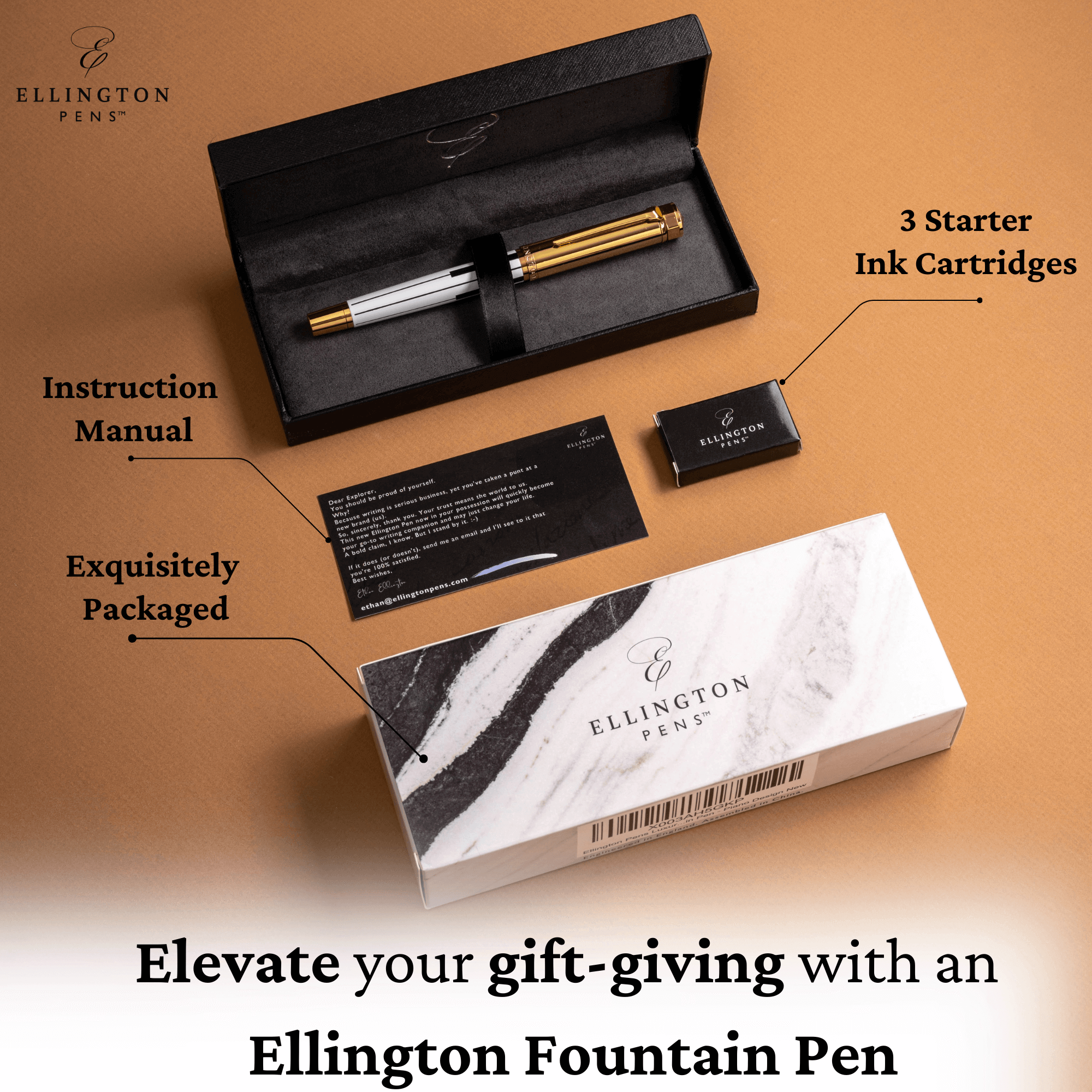 Chopin Fountain Pen - Premium Elegant Writing Pen for Calligraphy, Gift & Collectors - Perfect for Business Signatures, Wedding Invitations & Artistic Writing