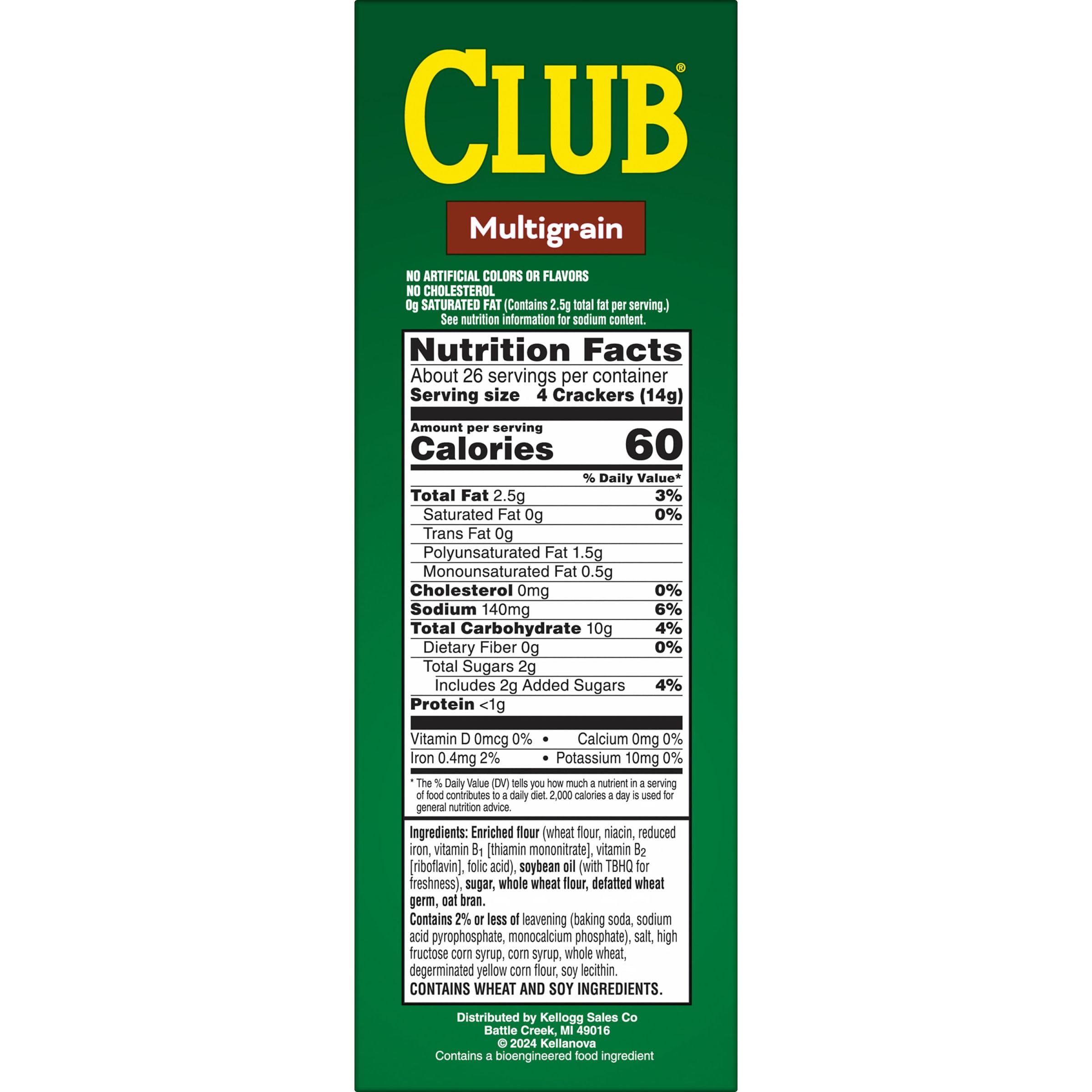 Club Crackers Multigrain Snacks - 12.7oz Box (Pack of 1) | Perfect for Lunchboxes, Office Snacks & After-School Treats