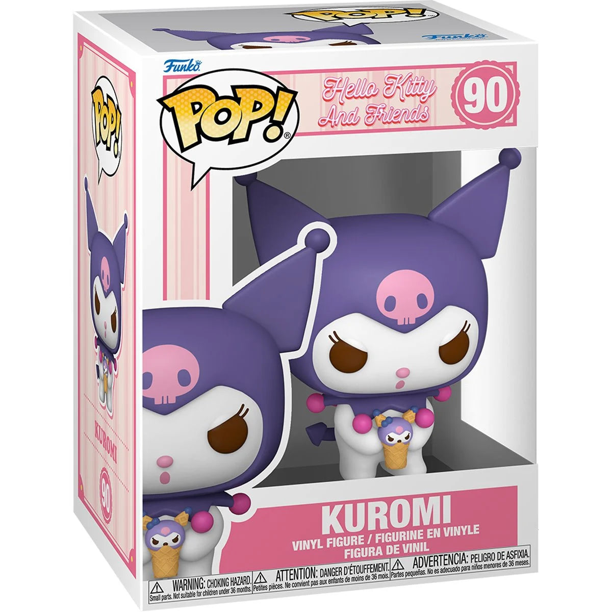 Hello Kitty & Friends Kuromi with Dessert Funko Pop! Vinyl Figure #90 - Cute Collectible for Anime Fans, Kawaii Room Decor, Perfect Gift for Sanrio Lovers