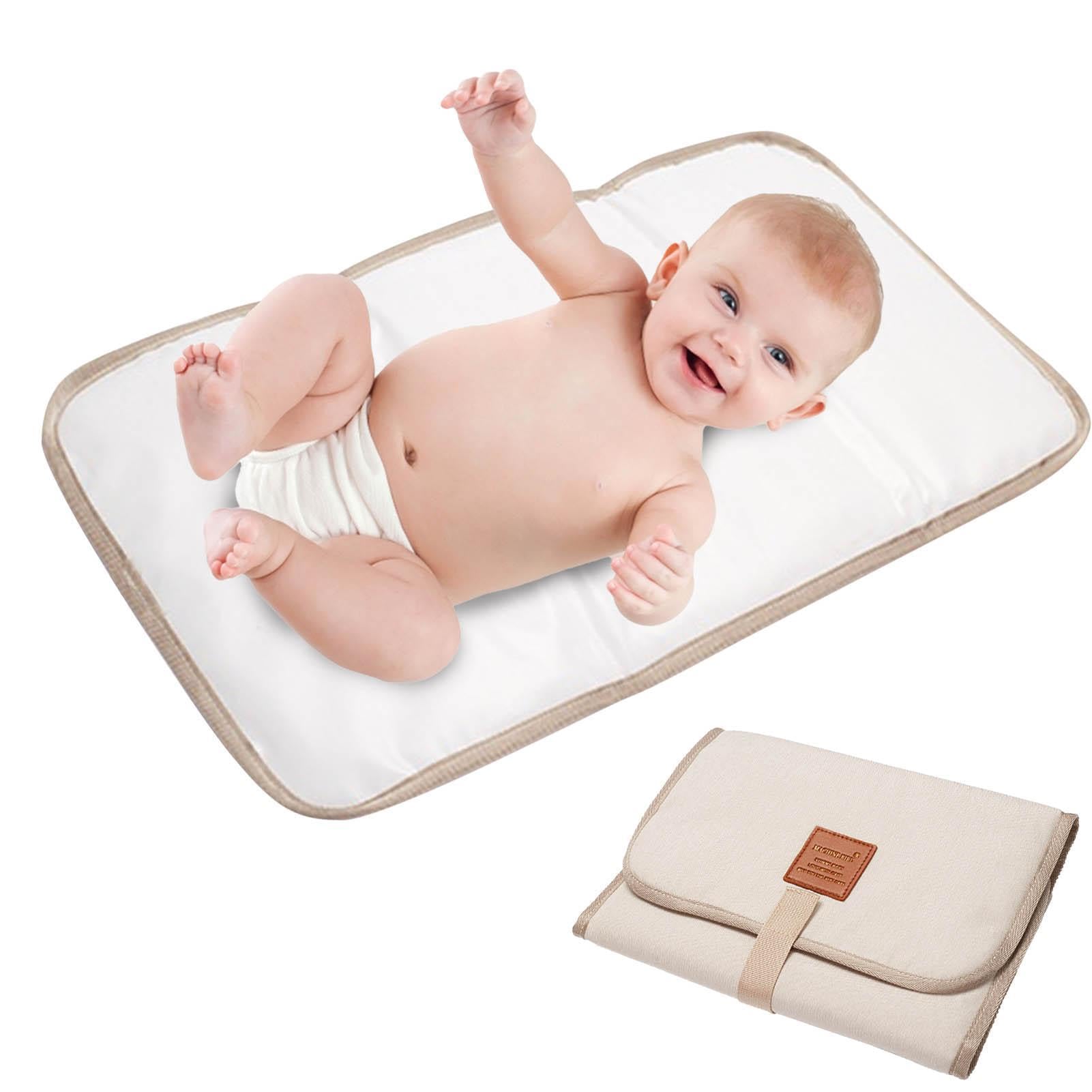 Portable Waterproof Baby Changing Pad - Foldable Diaper Mat with Magic Stickers for Newborns 0-12 Months | Perfect for Travel, Outdoor Trips & Nursery Use
