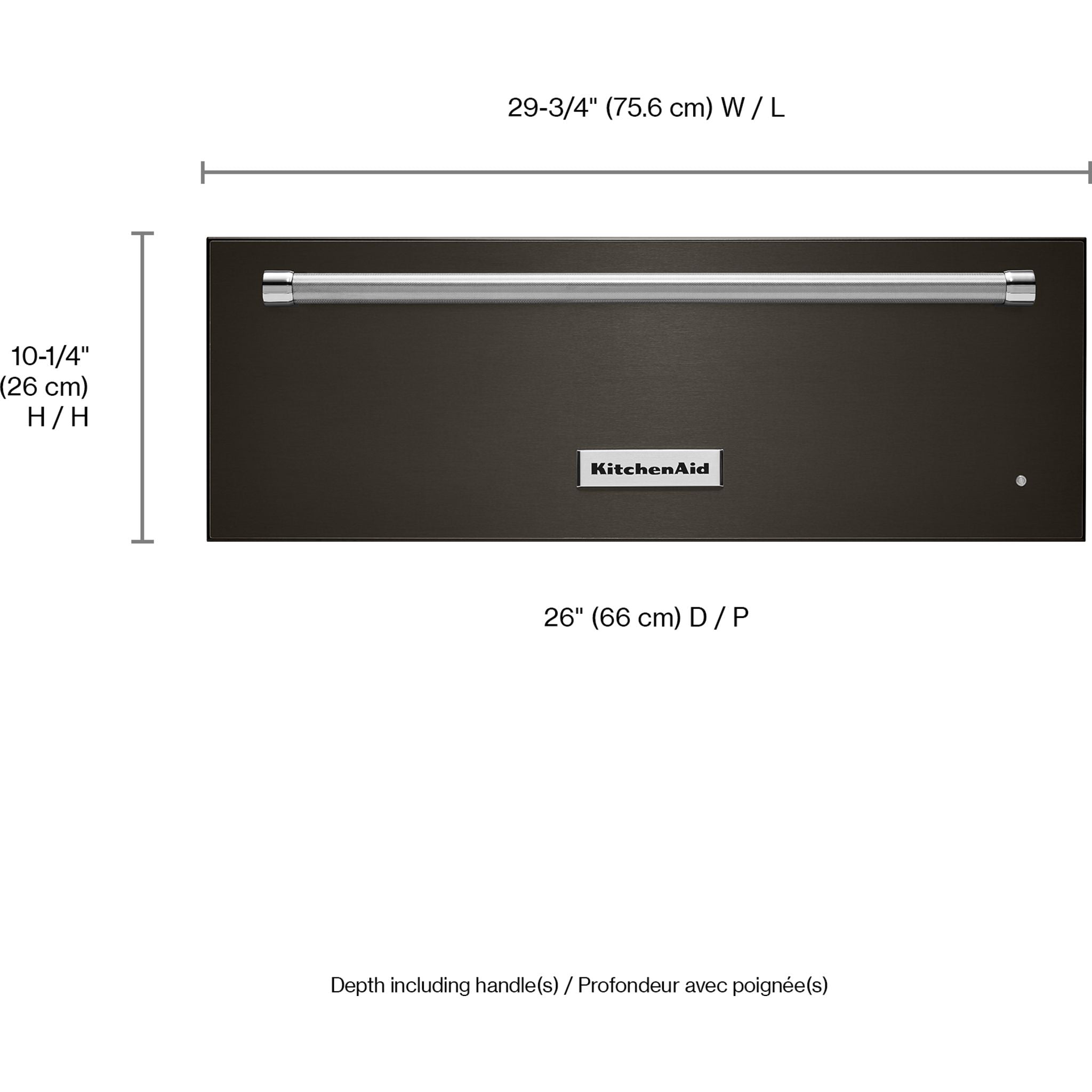 KitchenAid 30-Inch Warming Drawer KOWT100EBS - Black Stainless Steel for Keeping Food Warm | Perfect for Entertaining & Holiday Meals
