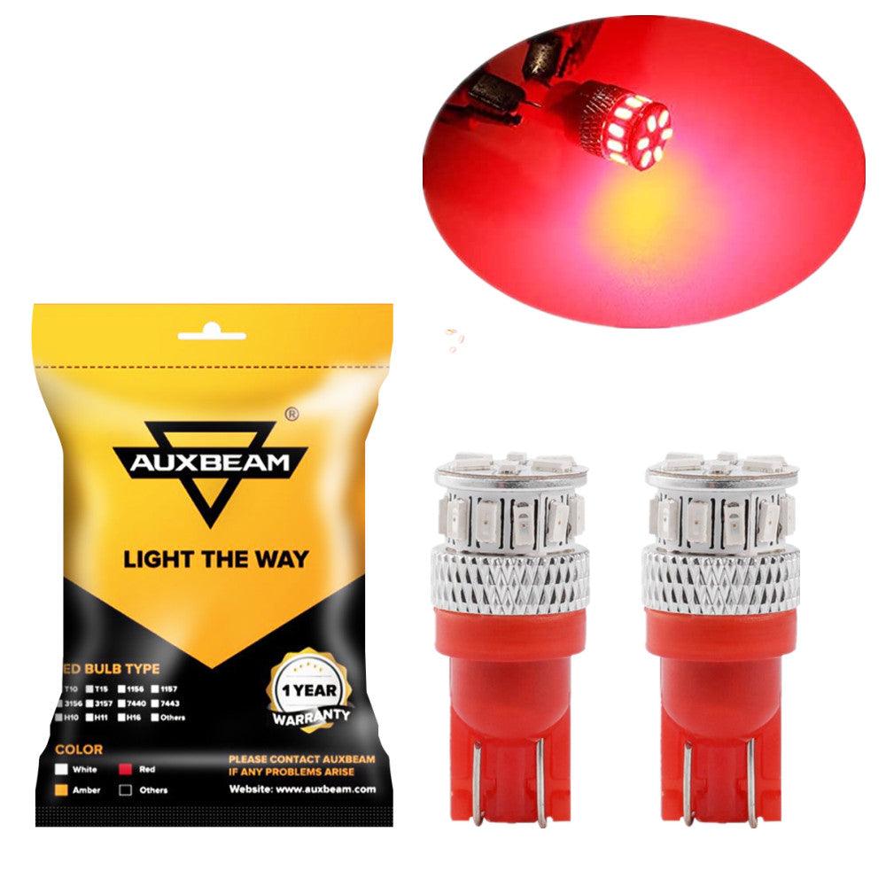 T10/168/194/W5W/2825 White Red Amber LED Canbus Non-Polarity Light Bulb - Dome, Map, License Plate, Trunk & Cargo Lights for Cars, Trucks & SUVs - Interior & Exterior Lighting Upgrade
