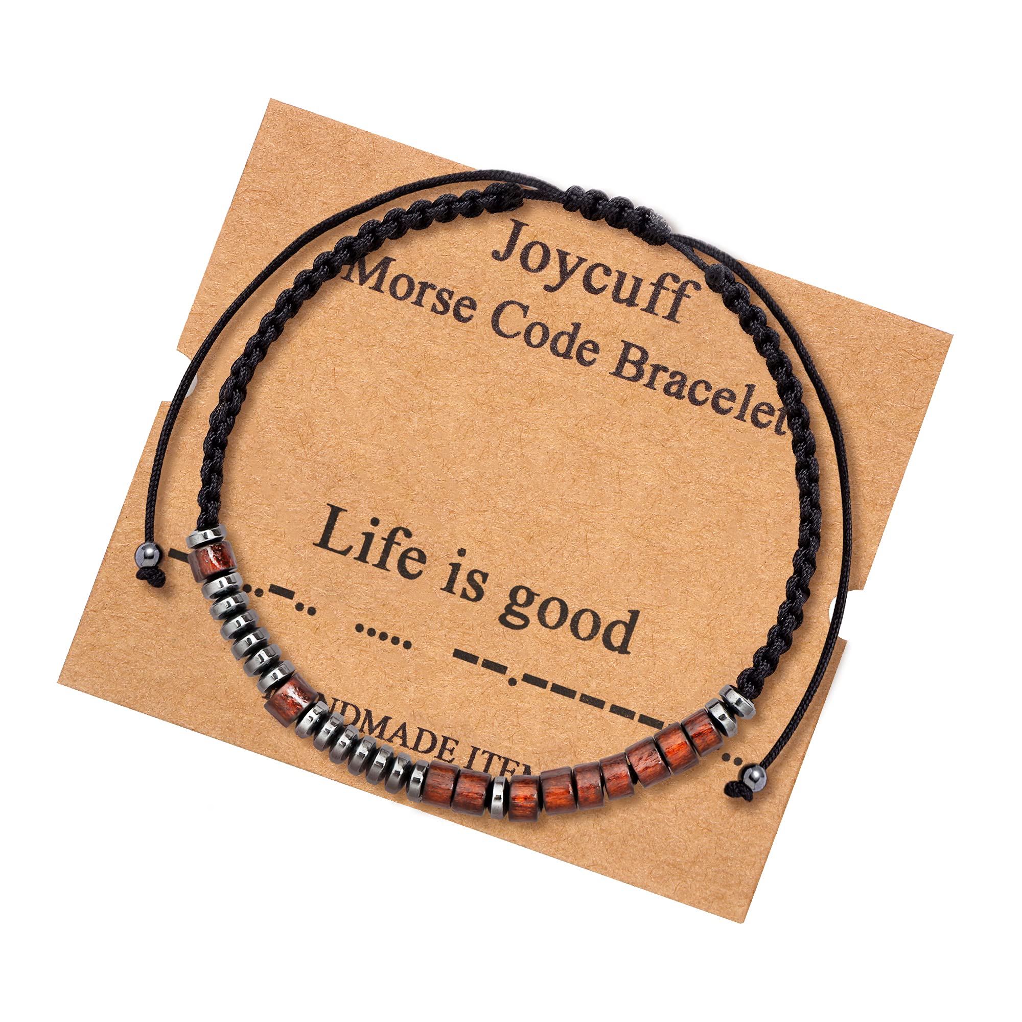 Inspirational Morse Code Bracelet for Men & Women - Adjustable Wrap Bracelet Jewelry for Mom, Dad, Daughter - Perfect Gift for Birthday, Christmas, Mother's Day, Graduation - Memorial Keepsake for Everyday Wear & Special Occasions