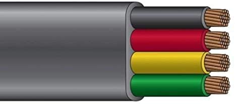 Heavy Duty 8/3 Flat Jacketed Submersible Pump Cable - 600V Well Wire (50FT, Black) - Ideal for Deep Well Pumps, Irrigation Systems & Water Transfer Applications