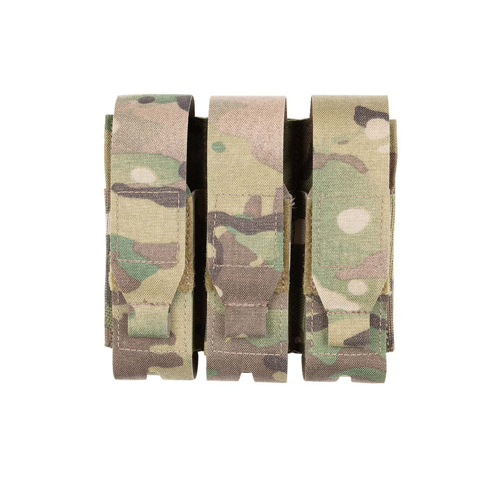 Crye Precision FB/40mm Triple Pouch - Tactical Molle Utility Pouch for Grenades, Smoke Bombs & Accessories - Perfect for Military, Airsoft & Outdoor Adventures