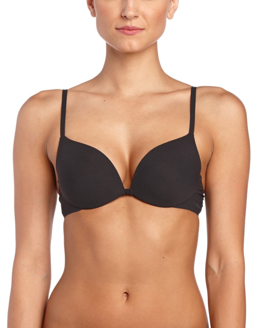 La Perla Invisible T-Shirt Push Up Plunge Bra for Women - Seamless Comfort, Lift & Support - Perfect for Everyday Wear, Work & Special Occasions - Black