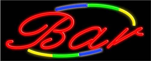 Vintage Bar Glass Neon Sign #10738 – Handcrafted in USA | Perfect for Home Bar, Man Cave & Retro Decor