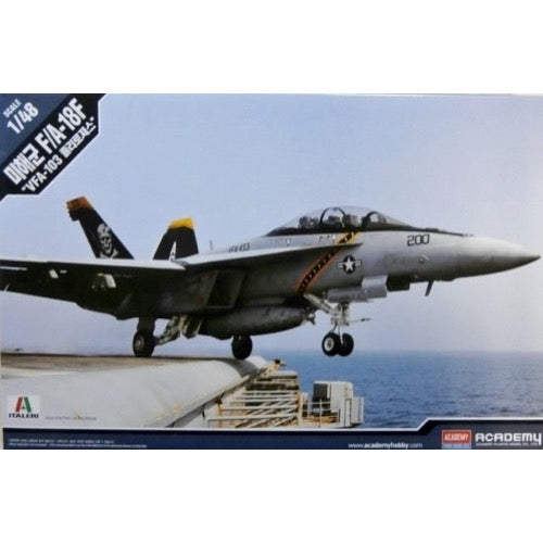 1/48 Scale Boeing F/A-18F Super Hornet Model Kit - VF-103 Jolly Rogers Squadron | Collectible Military Aircraft Display | Perfect for Aviation Enthusiasts & Model Builders