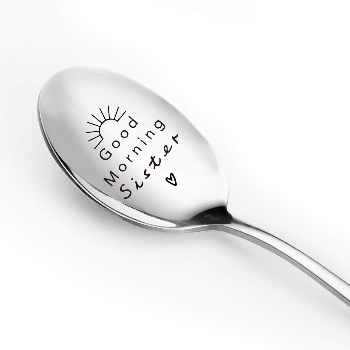 Funny Sister Tea & Coffee Spoon - Engraved Stainless Steel Spoon Gift for Women - Best Sister Gift from Brother/Sisters/Friends - Perfect for Mother's Day, Birthday & Christmas - Ideal for Morning Tea, Coffee Time & Special Occasions