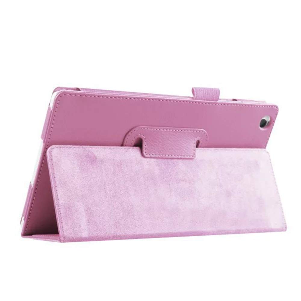 Premium Slim PU Leather Folio Case for Sony Xperia Z4 Tablet 10.1 Inch - 2-Folding Stand Cover with Auto Sleep/Wake Function (Pink) | Perfect for Work, Travel & Home Entertainment