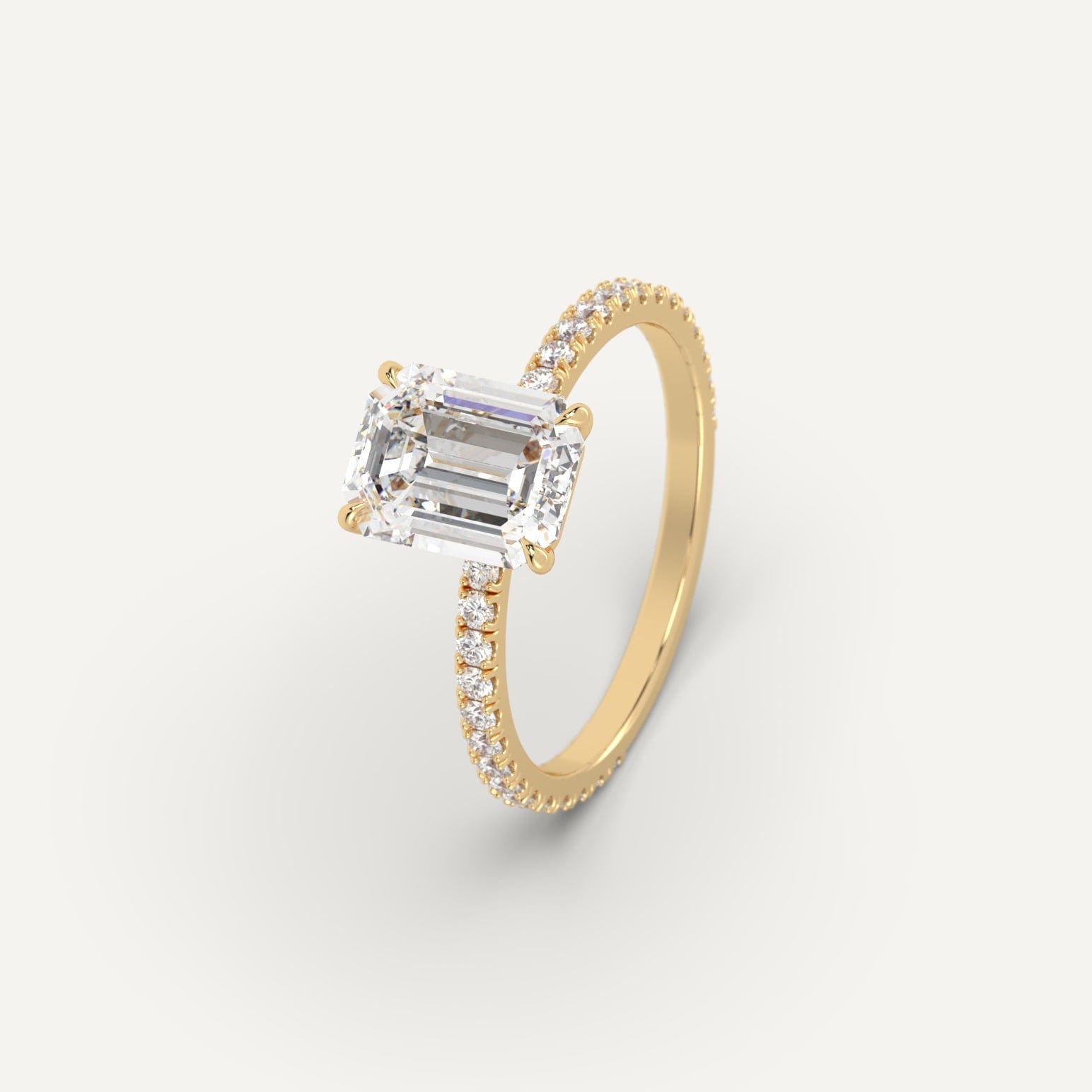 2 Carat Emerald Cut Diamond Ring - Elegant Solitaire Engagement Ring for Women | Perfect for Proposals, Anniversaries & Special Occasions