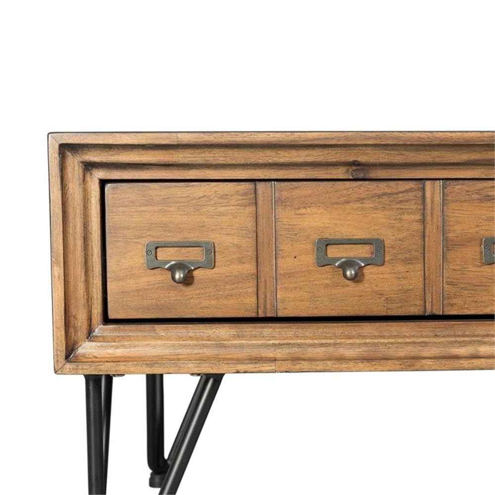 BOWERY HILL Modern 2-Drawer Coffee Table - Stylish Living Room Furniture for Small Spaces, Perfect for Storing Remote Controls and Magazines