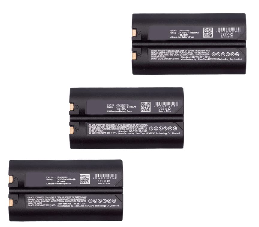 Synergy Digital Barcode Scanner Batteries - 3 Pack Li-Ion 7.4V 3400mAh Replacement for Honeywell 550039 Scanner | Perfect for Retail, Warehouse & Logistics Use