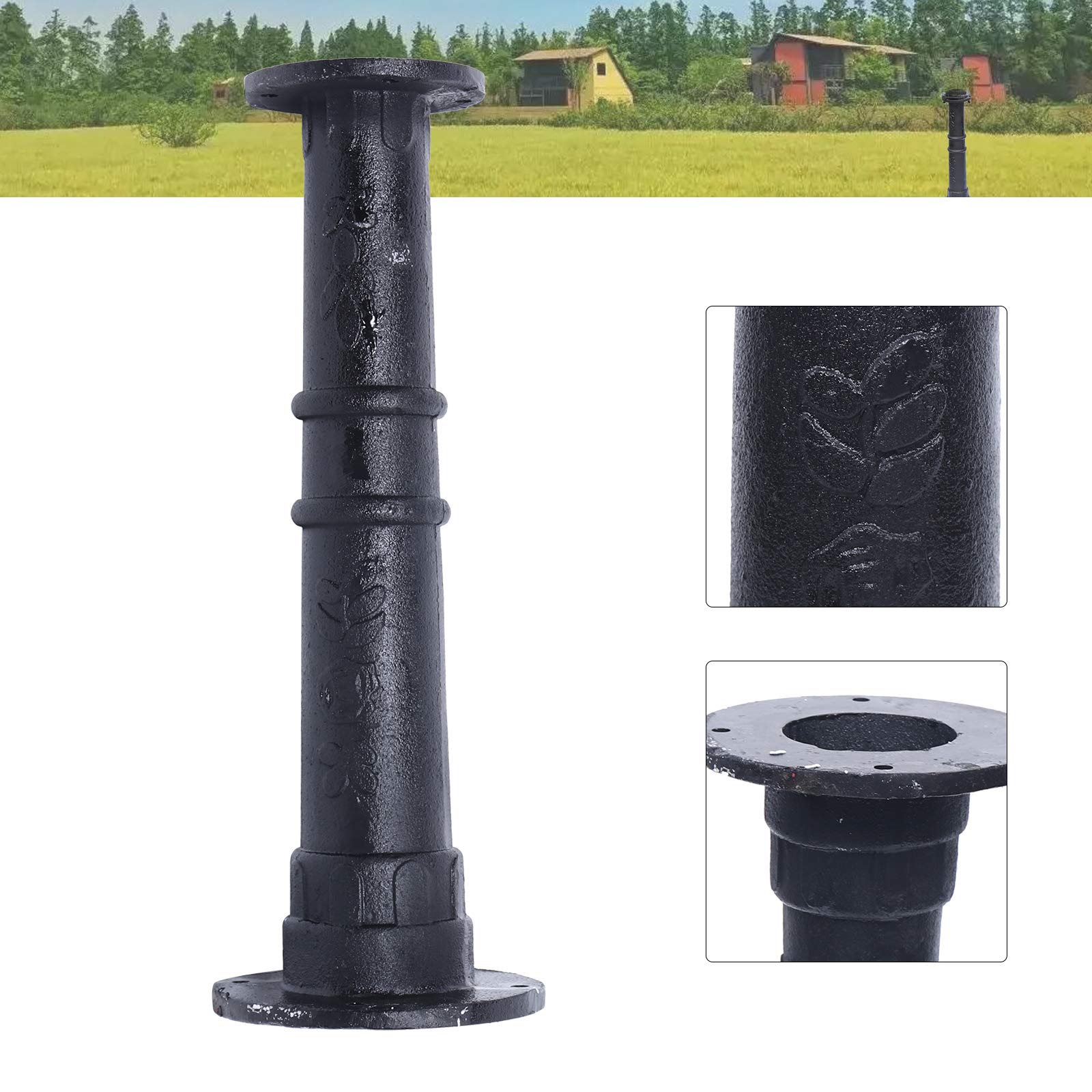 Manual Water Pump with Raised Base - Portable Hand Operated Water Pump for Outdoor, Camping, Emergency & Off-Grid Use